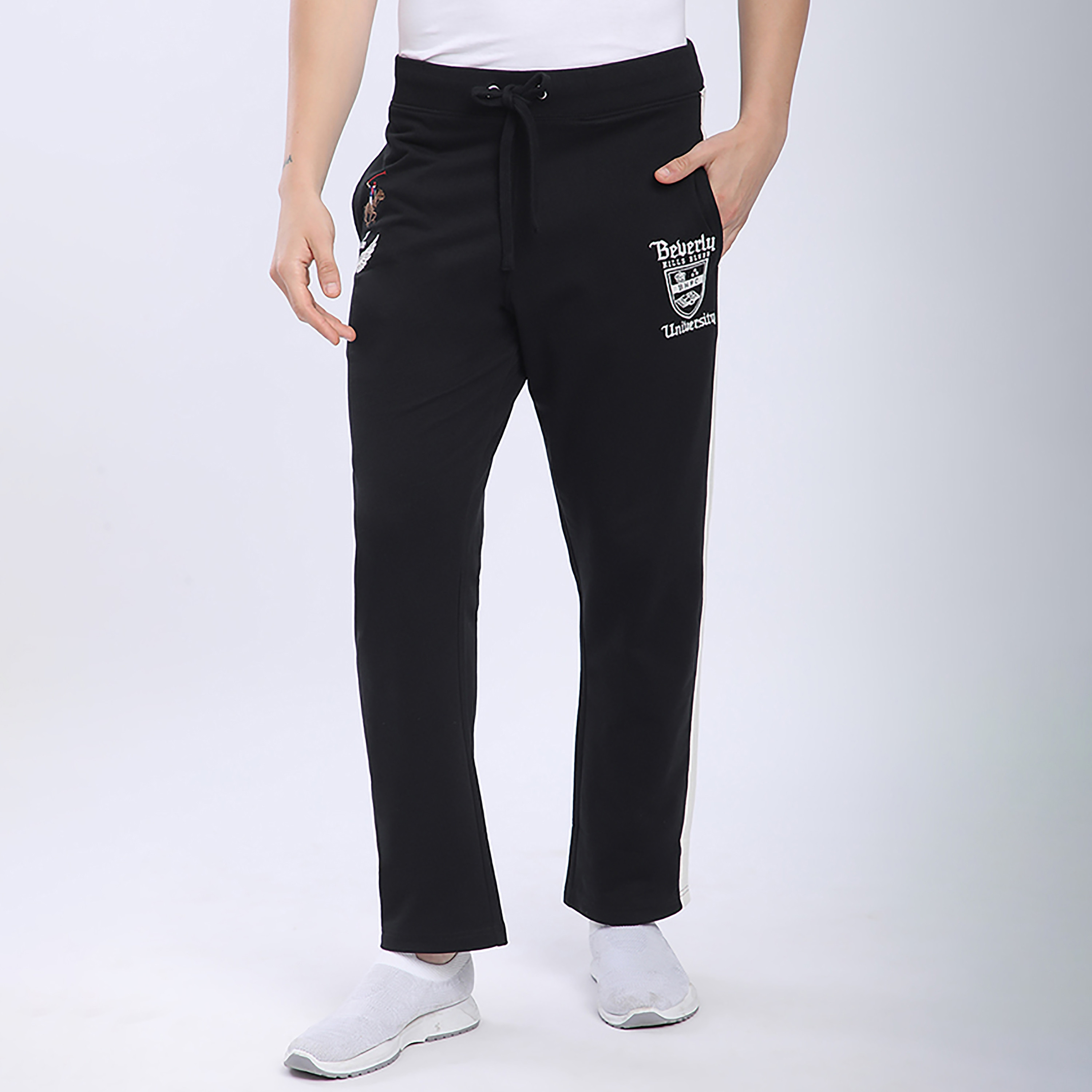 Beverly Hills Polo Club Side Striped Mid-Rise Drawstring Men's Sweatpants-men-clothing-bottoms-joggers-image-1