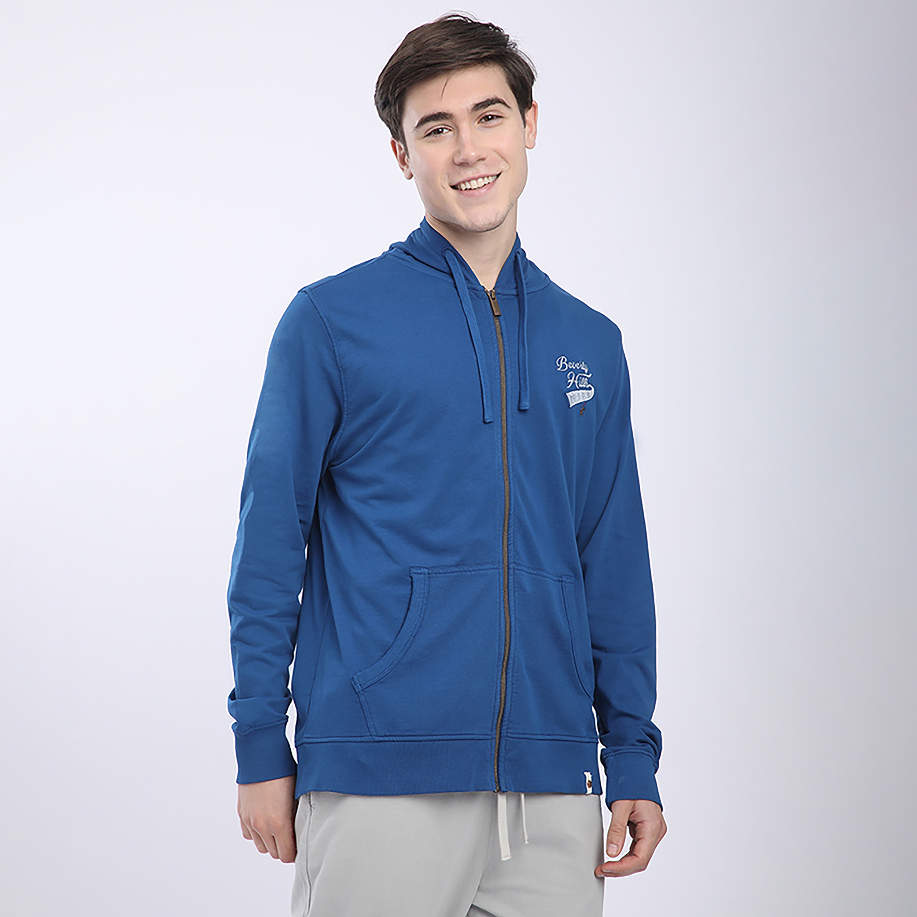 سويت شيرت رجالي بسحاب سادة بغطاء رأس وأكمام طويلة من بيفرلي هيلز بولو كلوب-men-winterwear-hoodiesandsweatshirts-image-4