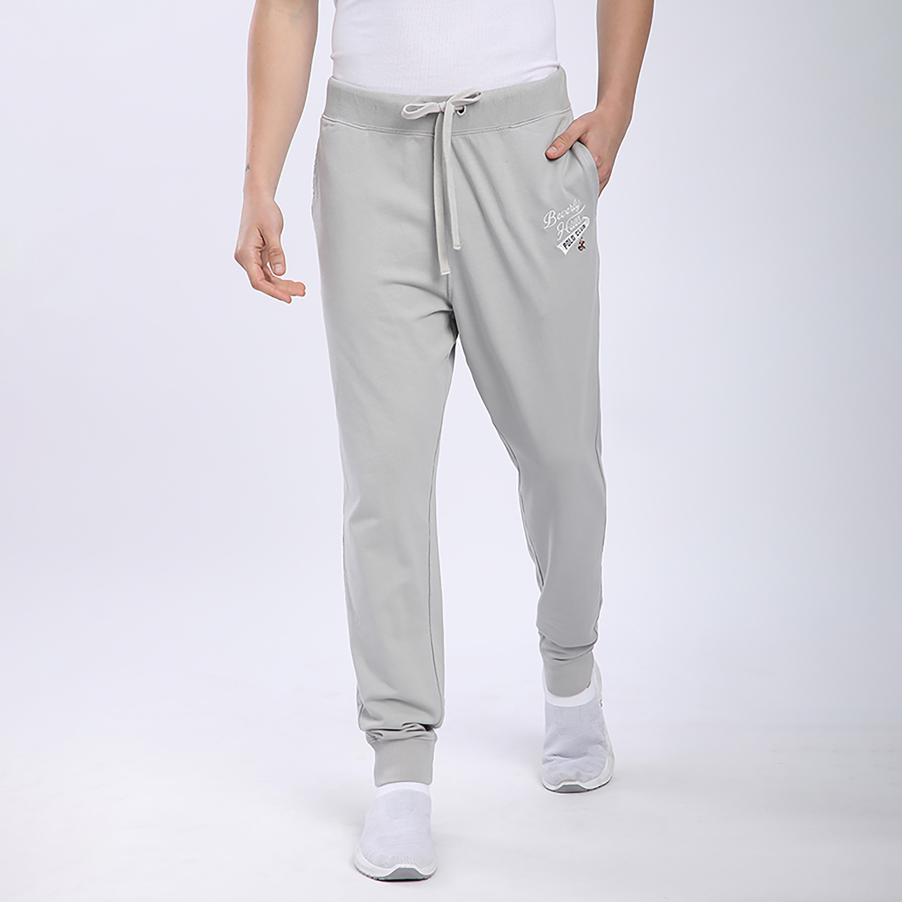 Beverly Hills Polo Club Plain Mid-Rise Drawstring Men's Sweatpants-men-clothing-bottoms-joggers-image-1