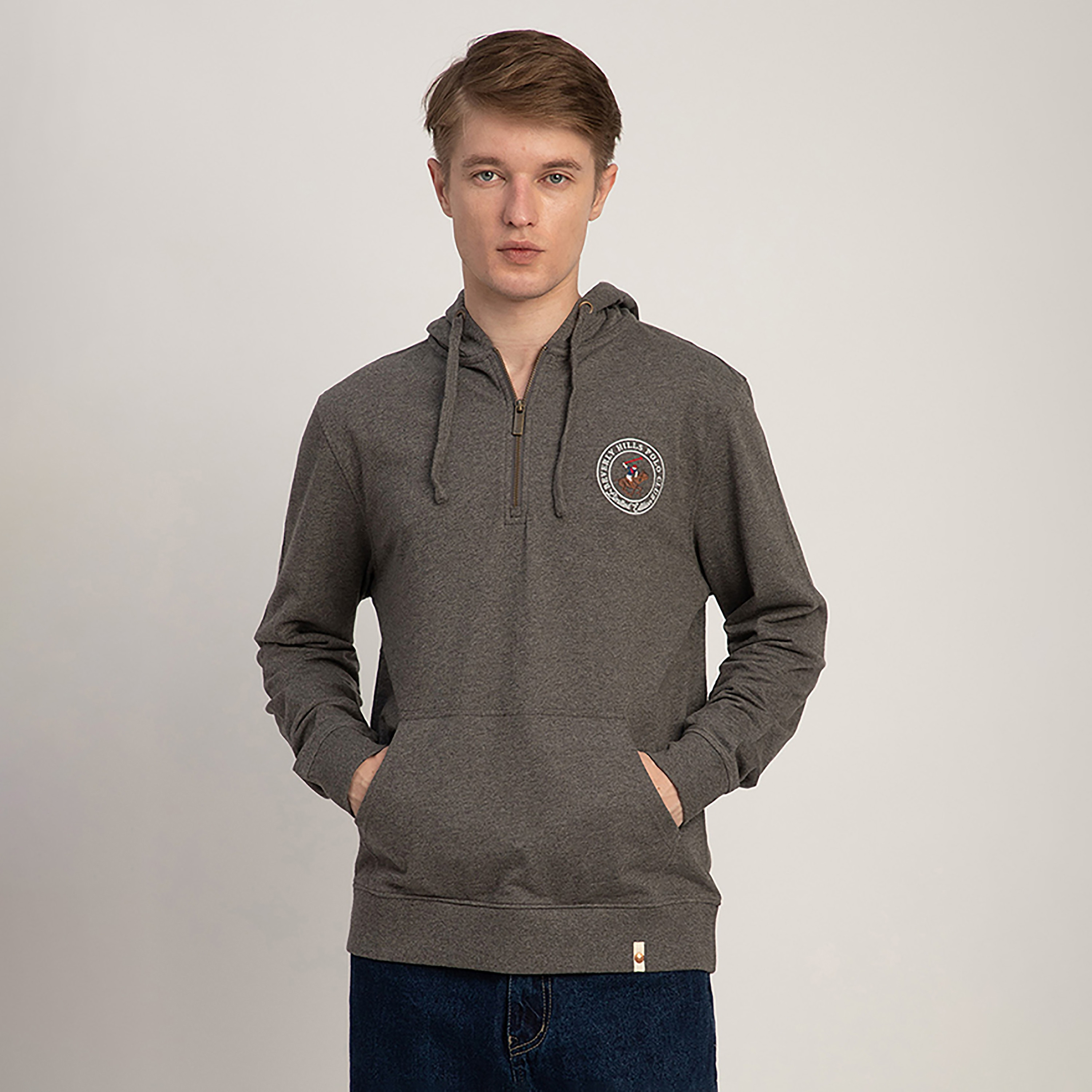 سويت شيرت رجالي سادة بغطاء رأس وأكمام طويلة من بيفرلي هيلز بولو كلوب-men-winterwear-hoodiesandsweatshirts-image-1