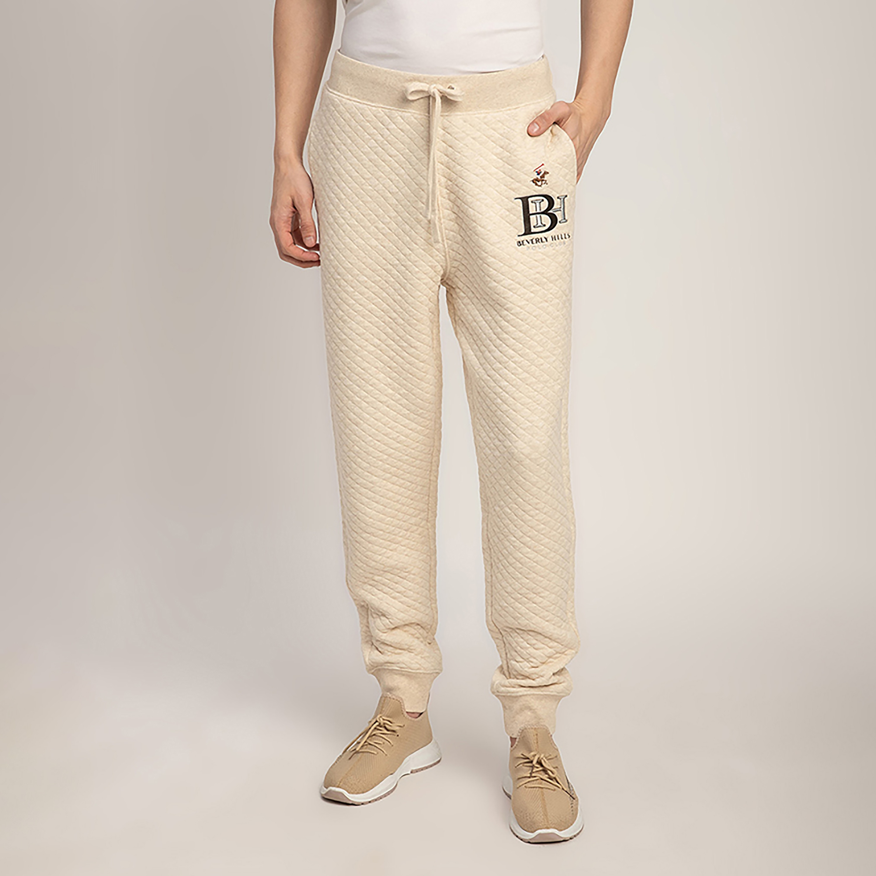 بنطلون رياضي رجالي متوسط الارتفاع برباط شد مع ملمس من بيفرلي هيلز بولو كلوب-men-clothing-bottoms-joggers-image-1