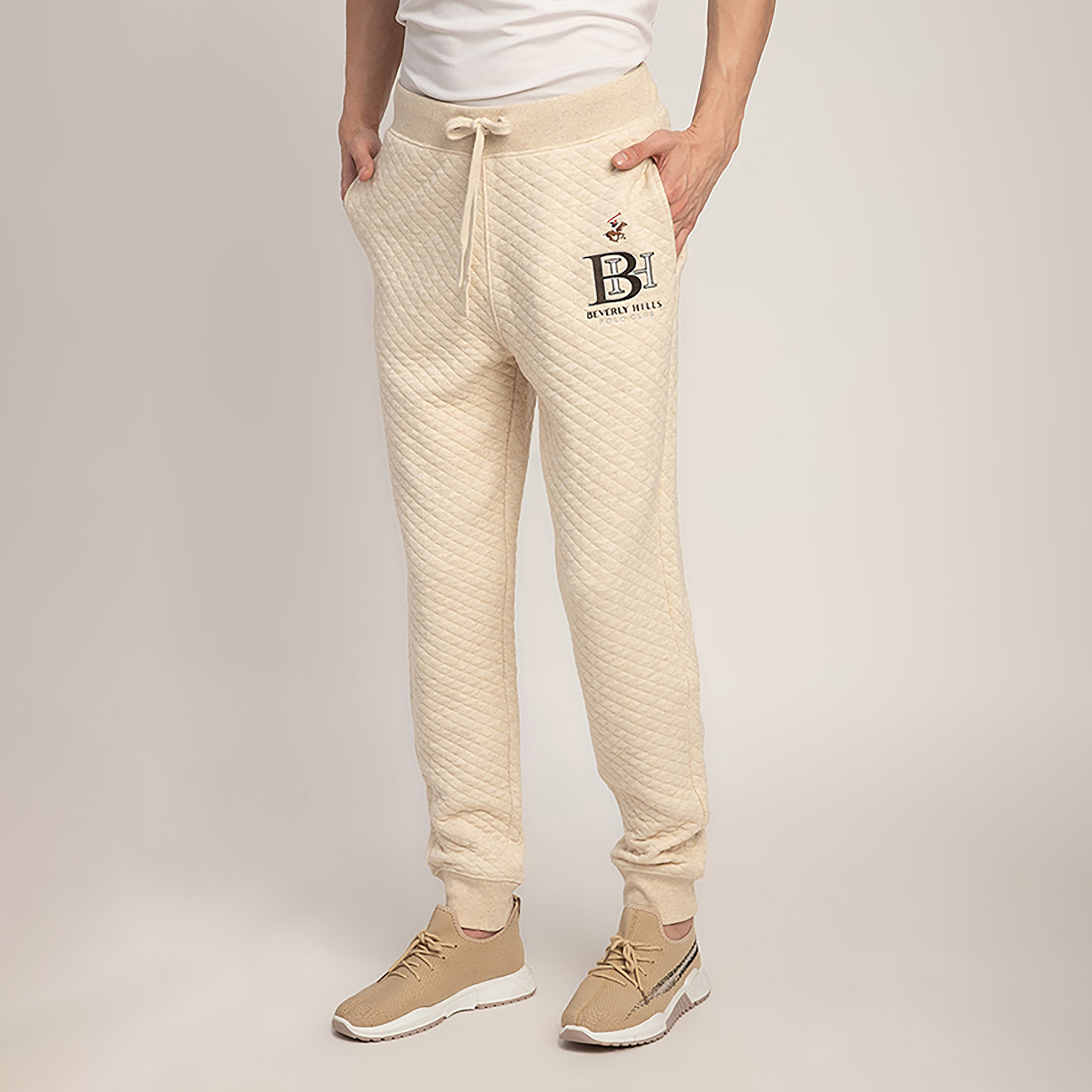 Beverly Hills Polo Club Textured Mid-Rise Drawstring Men's Sweatpants-men-clothing-bottoms-joggers-image-2