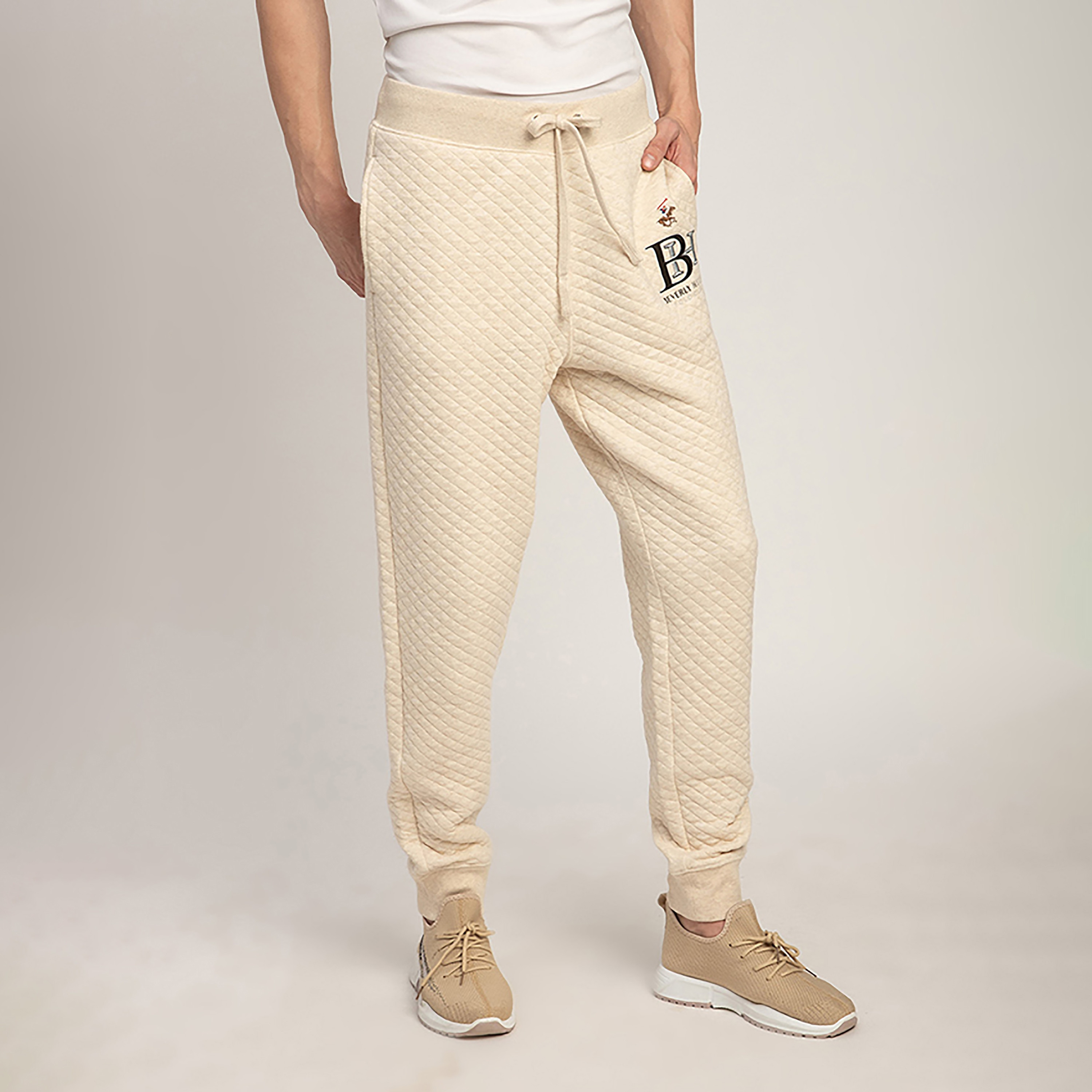 Beverly Hills Polo Club Textured Mid-Rise Drawstring Men's Sweatpants-men-clothing-bottoms-joggers-image-3