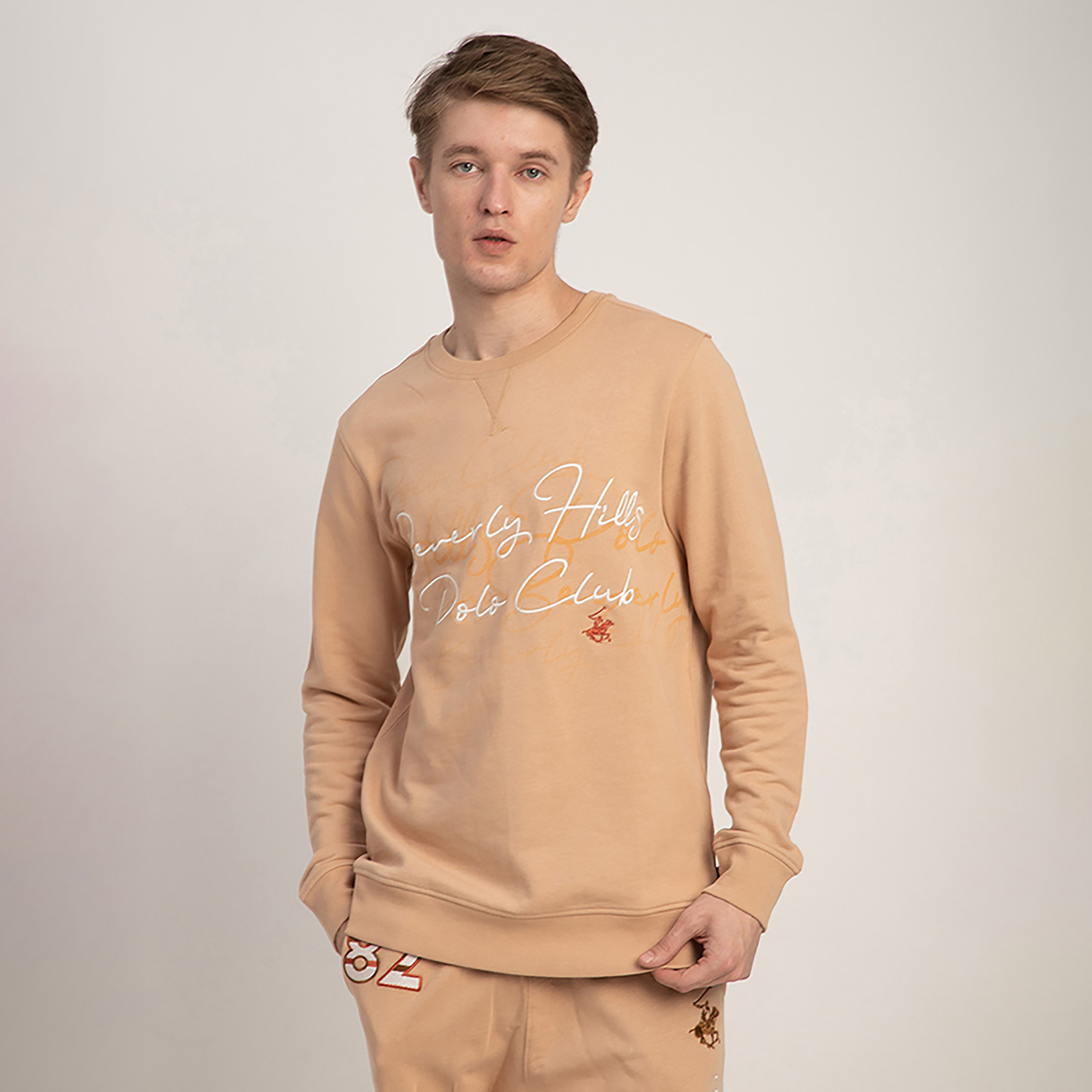 سويت شيرت رجالي بياقة مستديرة وأكمام طويلة مطرز من بيفرلي هيلز بولو كلوب-men-winterwear-hoodiesandsweatshirts-image-1