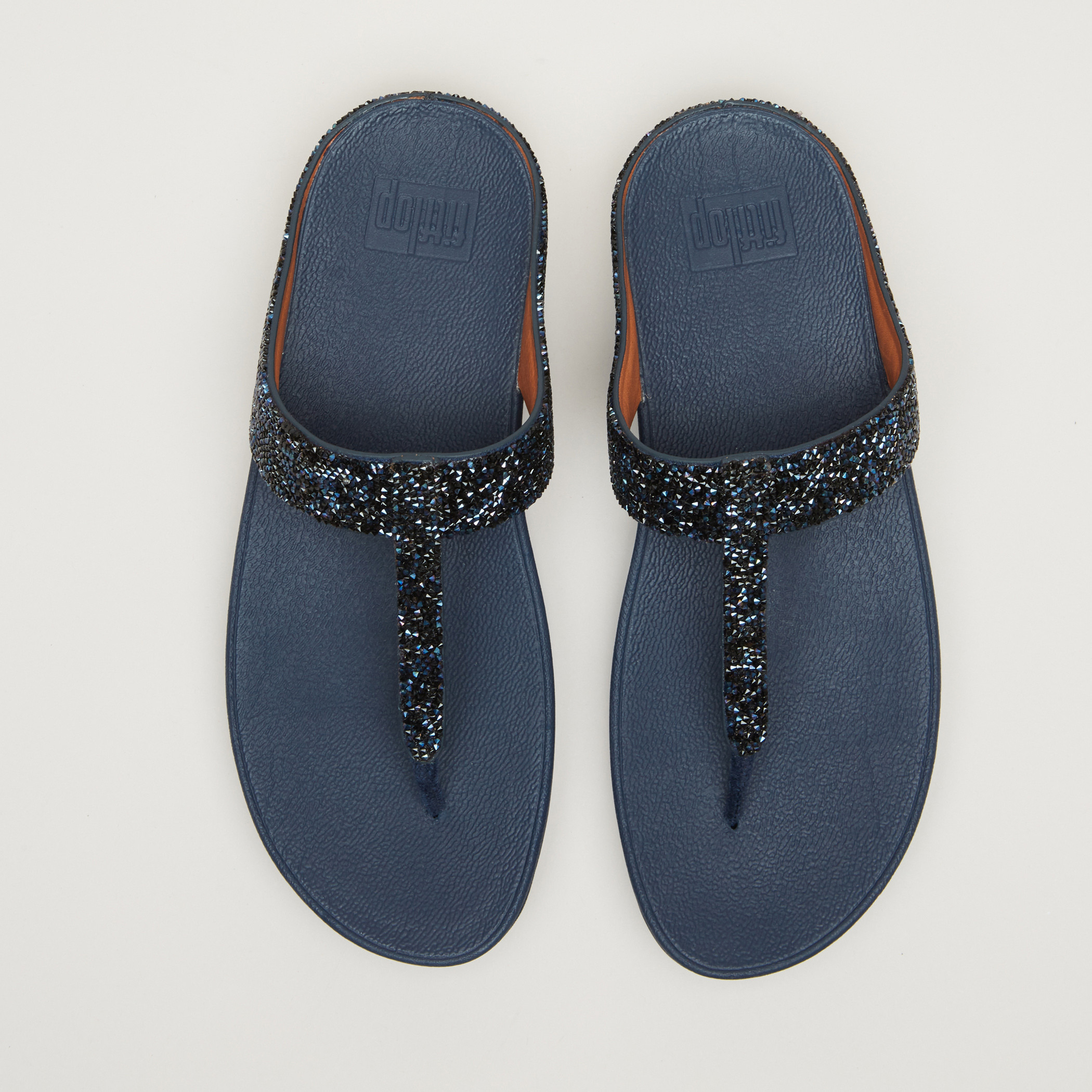 Buy Women s FitFlop Embellished Toe Post Slides Online