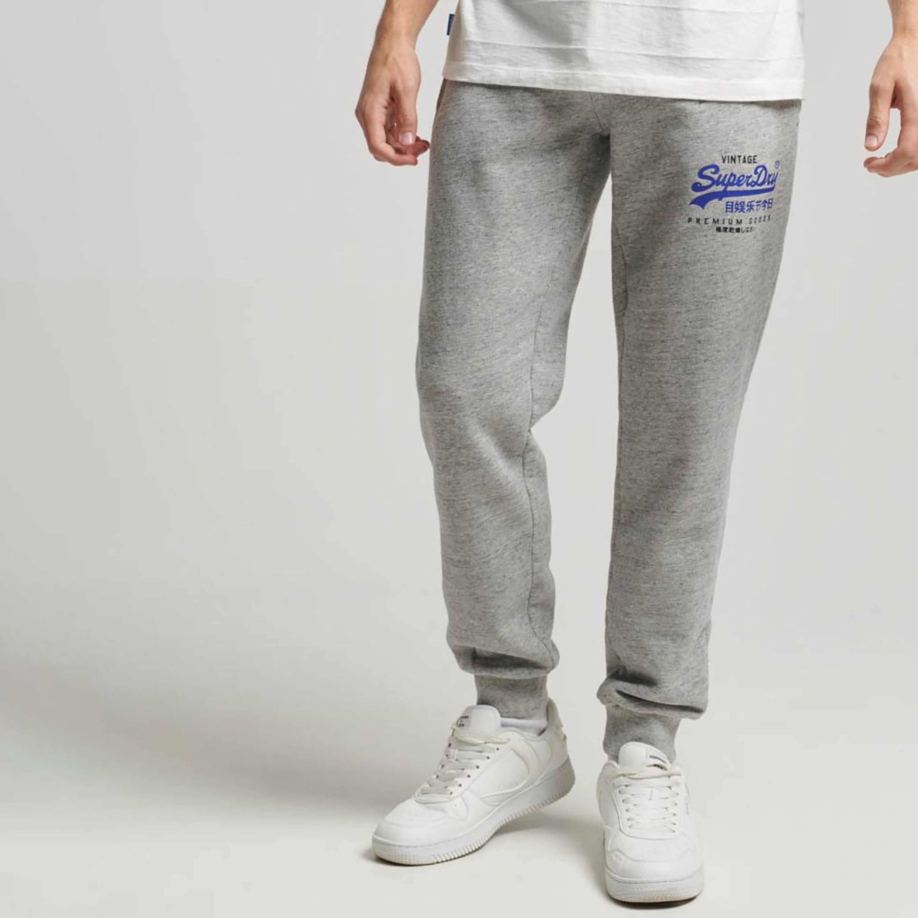 Buy Men s Superdry Plain Mid Rise Drawstring Joggers Online Centrepoint UAE