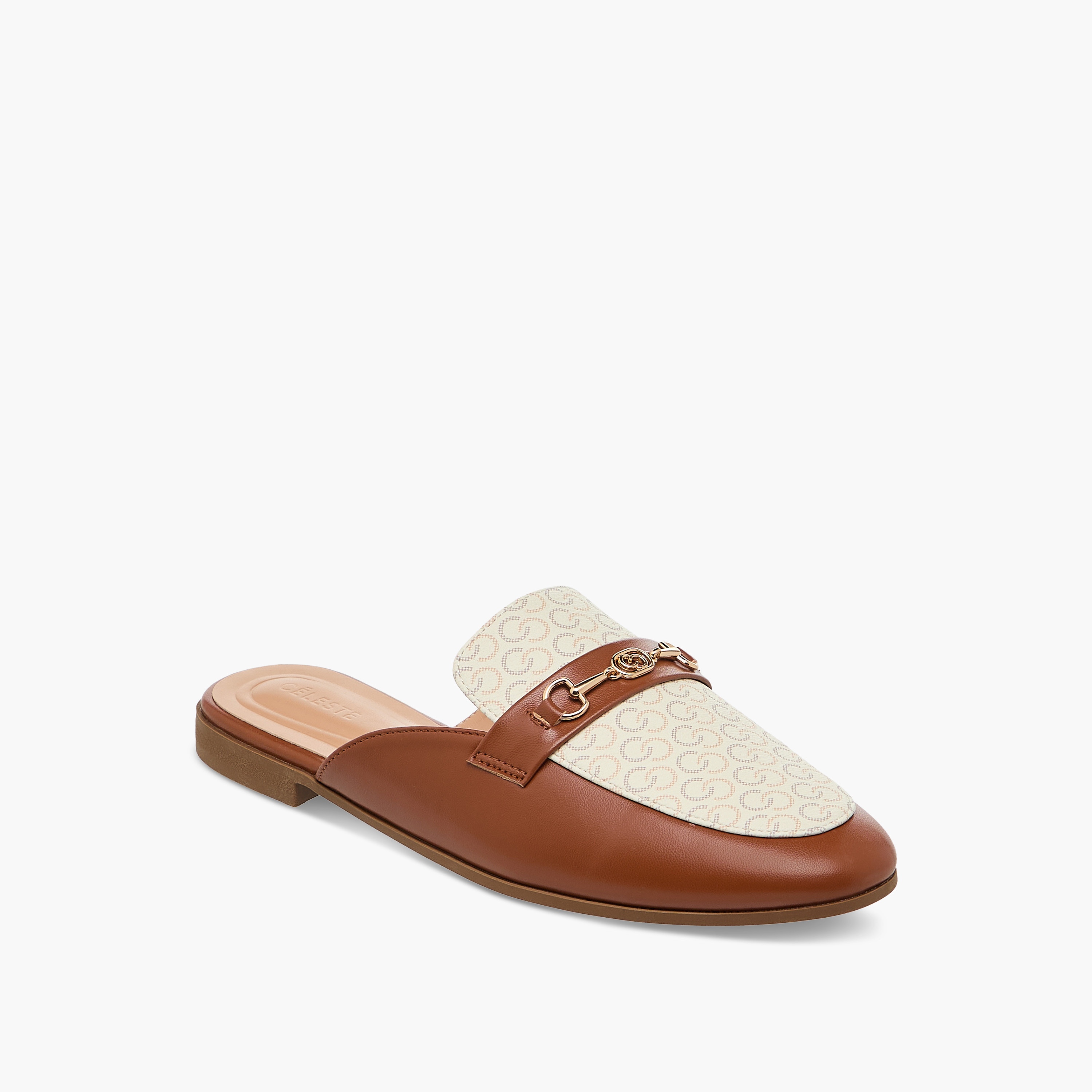 Celeste Women's Monogram Print Slip-On Mules-women-shoes-flats-mules-image-2