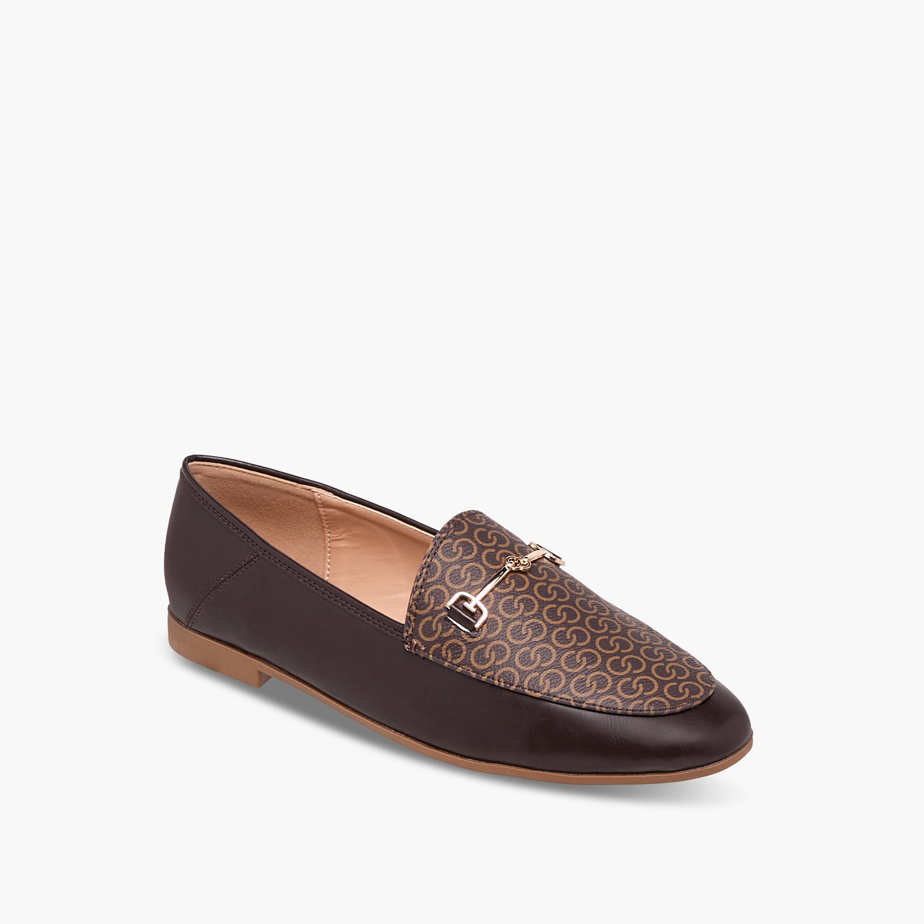 Celeste Women's Monogram Print Slip-On Loafers with Metal Accent-women-shoes-loafersandmoccasins-image-2