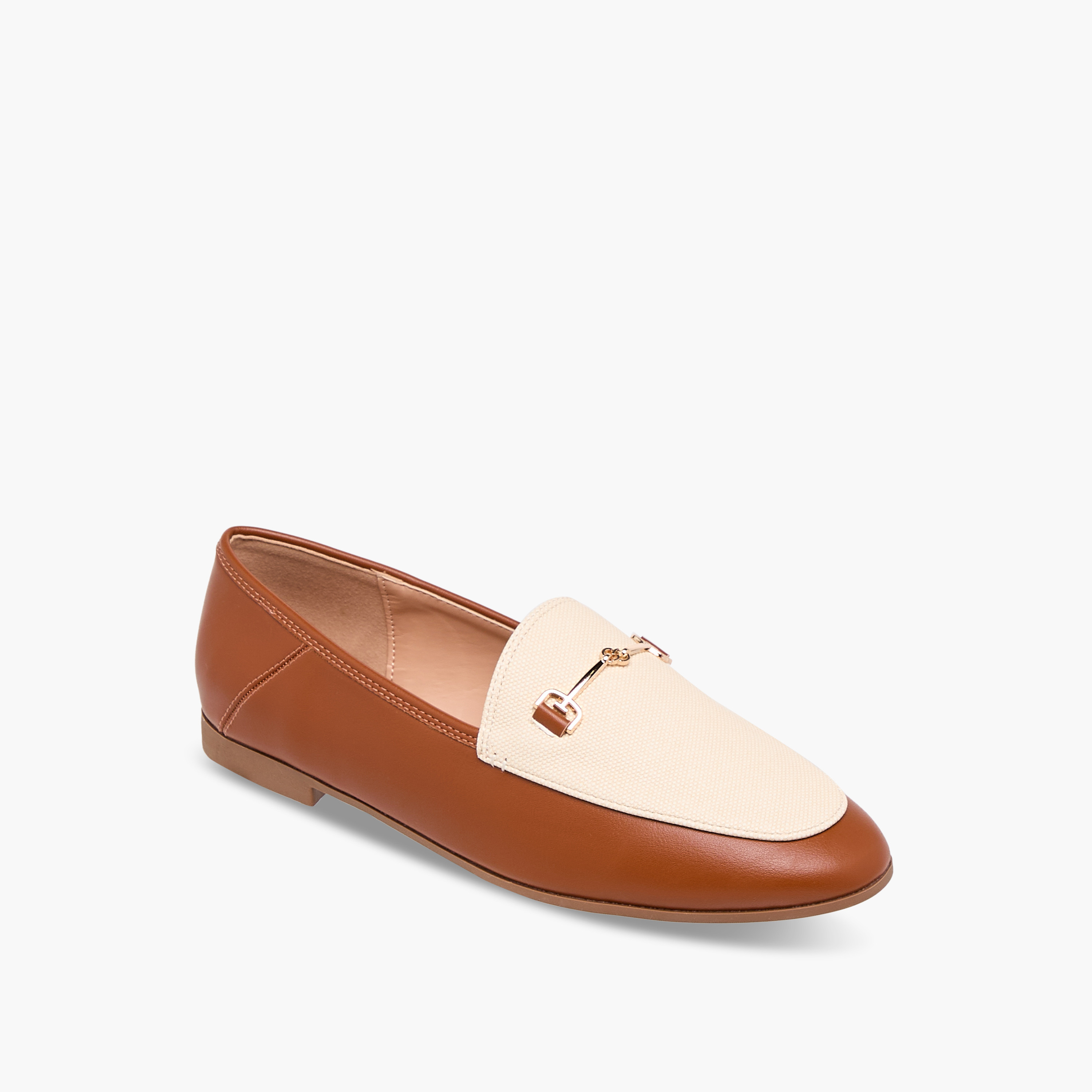 Celeste Women's Solid Slip-On Loafers with Metal Accent-women-shoes-loafersandmoccasins-image-2