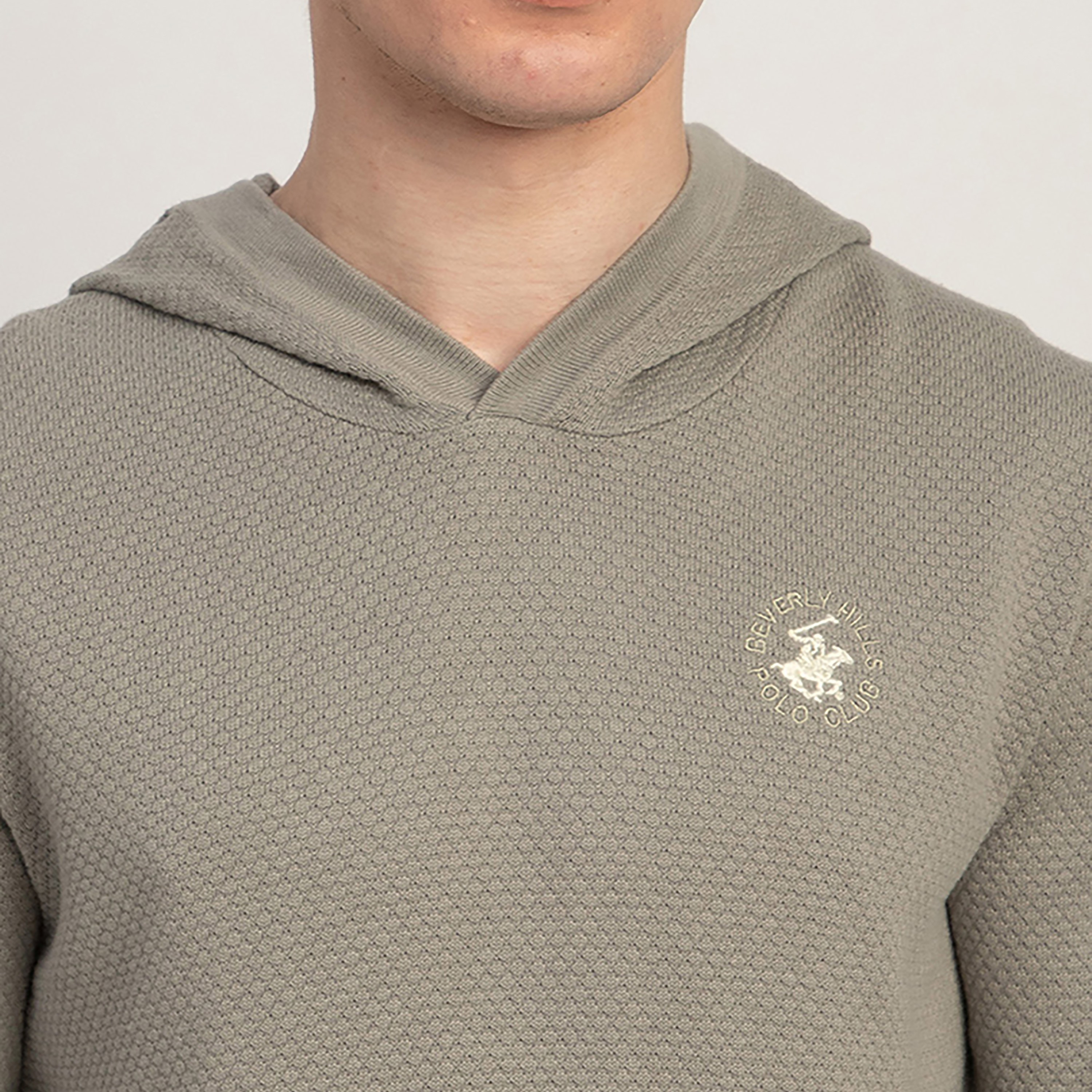 Beverly Hills Polo Club Textured Hooded Neck Long Sleeves Men's Pullover-men-clothing-sweatersandpullovers-image-3