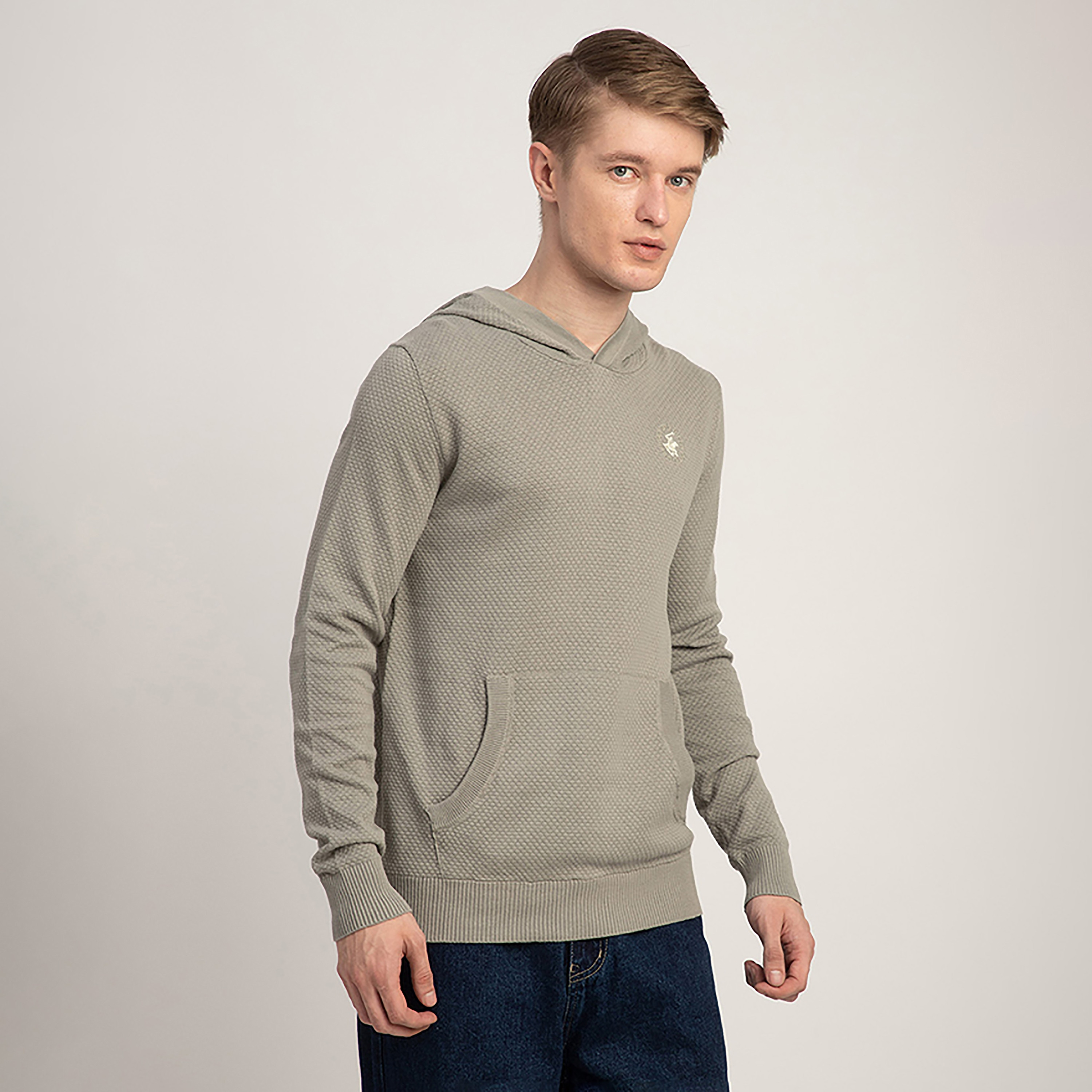 Beverly Hills Polo Club Textured Hooded Neck Long Sleeves Men's Pullover-men-clothing-sweatersandpullovers-image-4