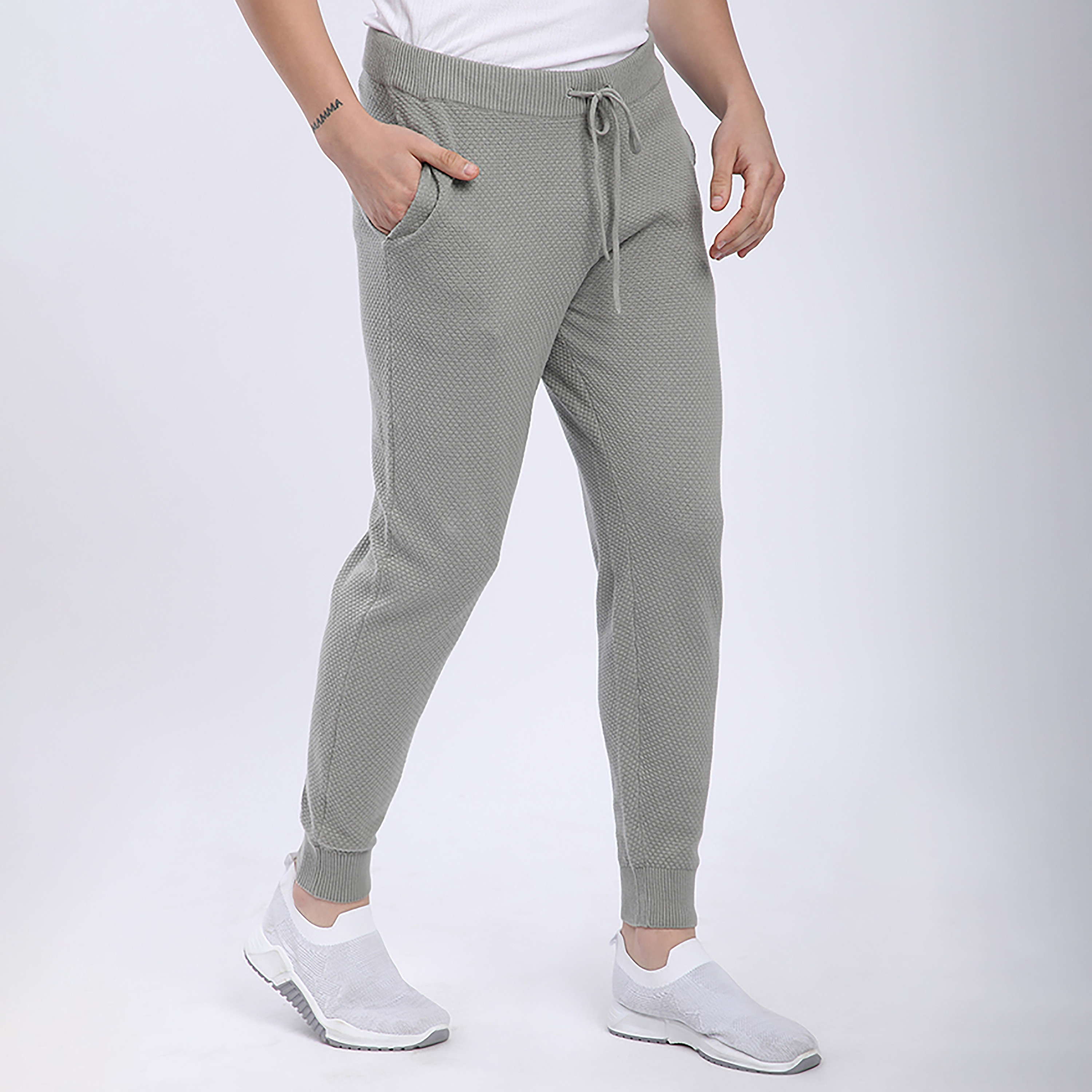 Beverly Hills Polo Club Textured Mid-Rise Drawstring Men's Sweatpants-men-clothing-bottoms-joggers-image-4