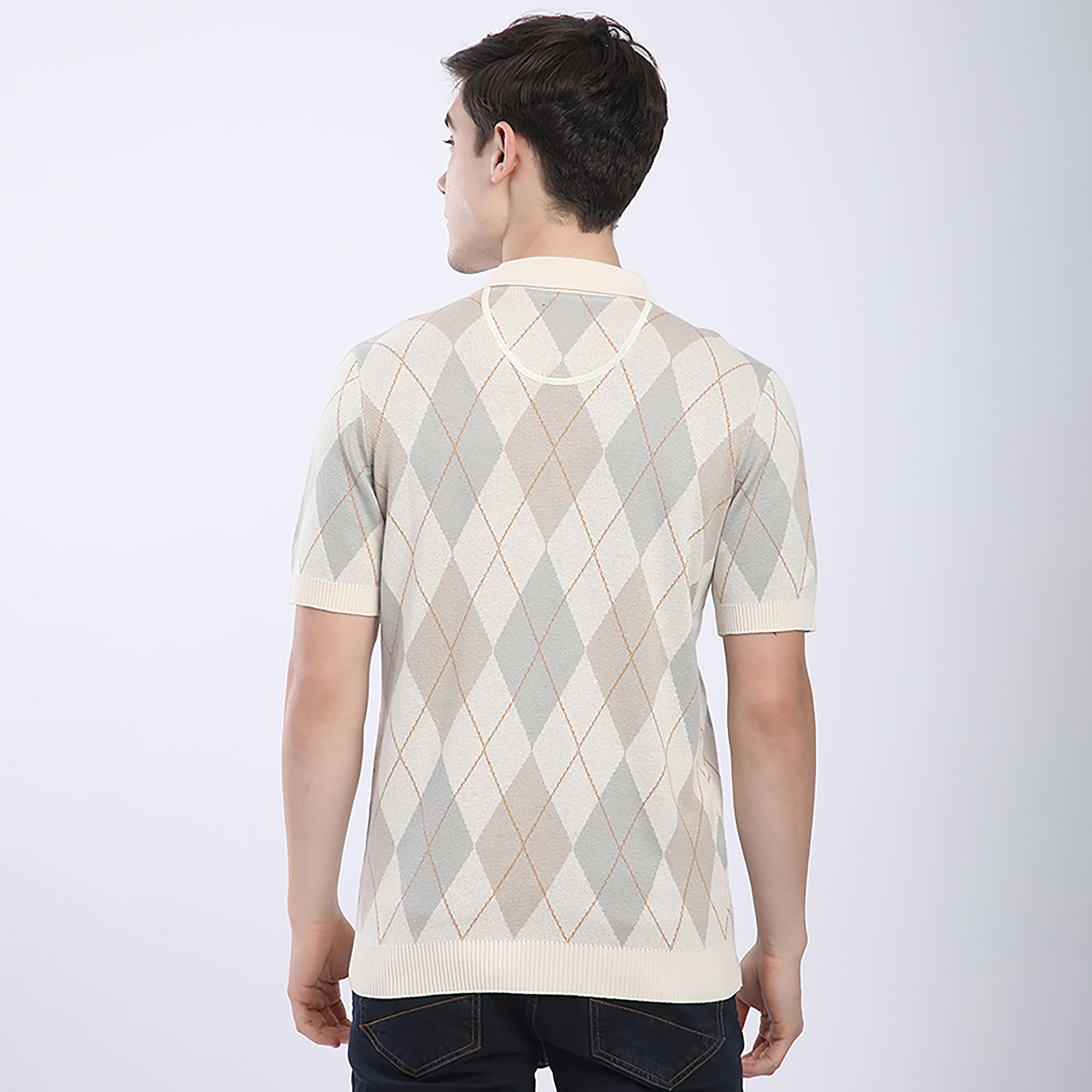 Beverly Hills Polo Club Argyle Johnny Collar Short Sleeves Men's Polo T-Shirt-men-clothing-tshirtsandpolos-polos-image-5