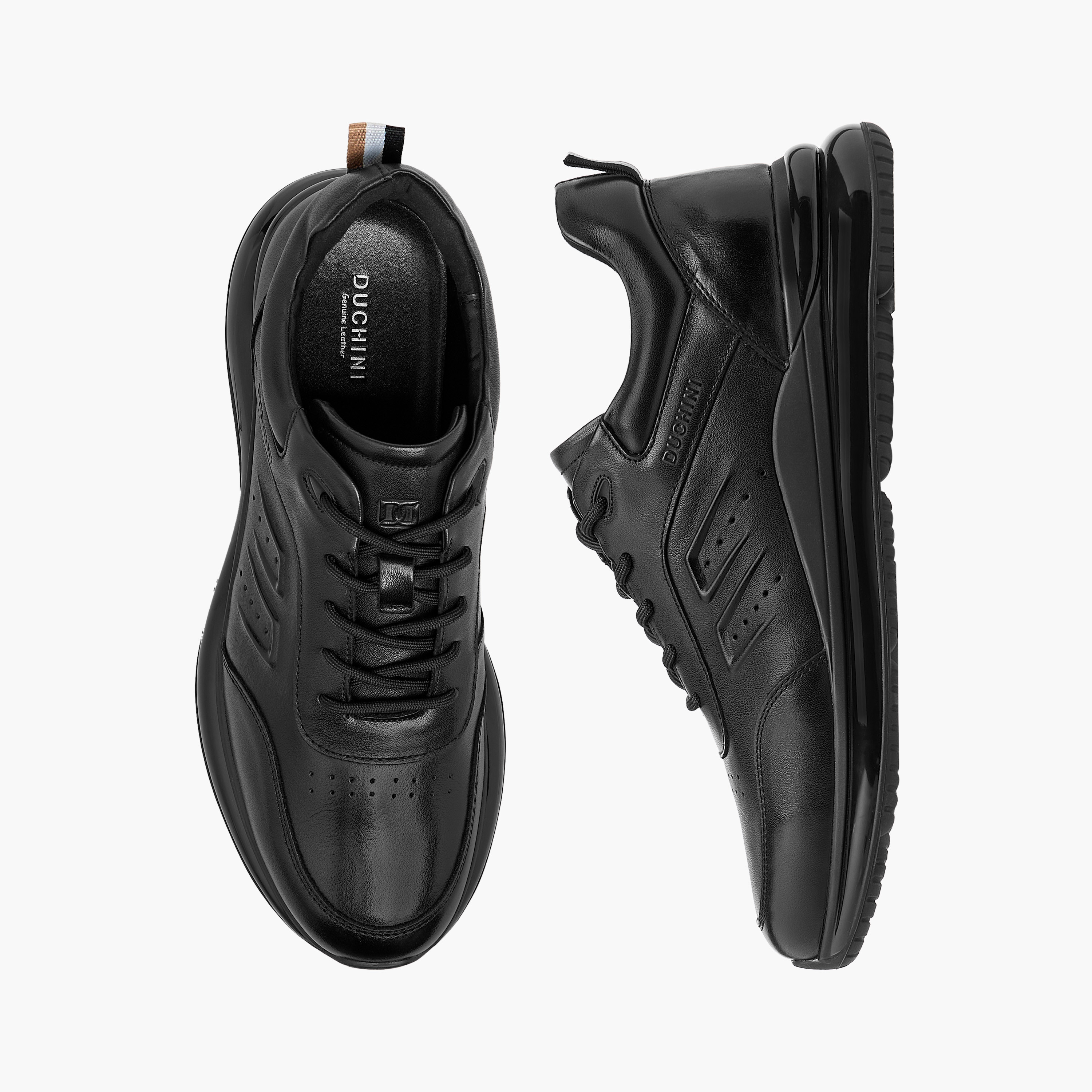 Duchini Men's Leather Panelled Lace-Up Sneakers-men-shoes-sneakers-image-1