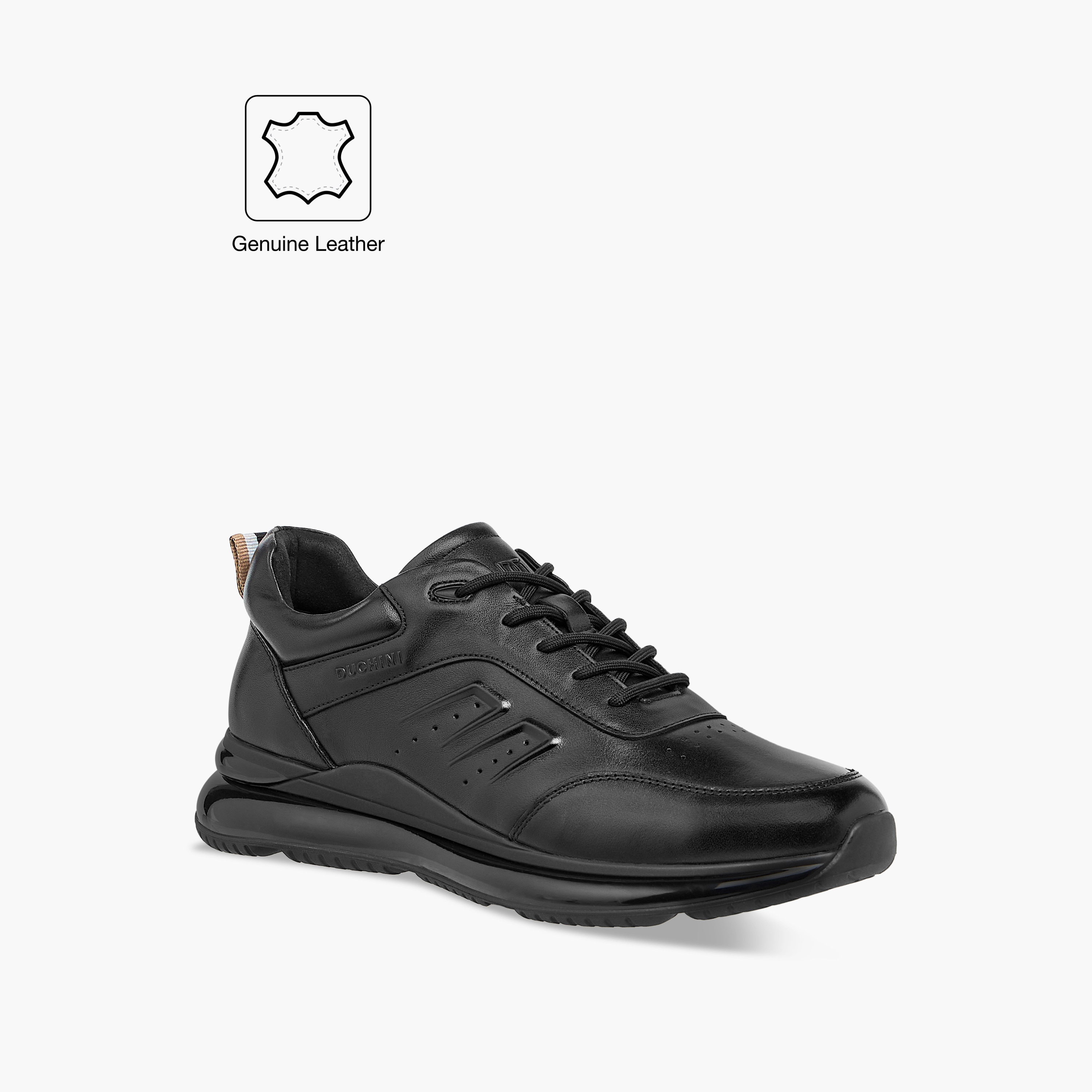 Duchini Men's Leather Panelled Lace-Up Sneakers-men-shoes-sneakers-image-2