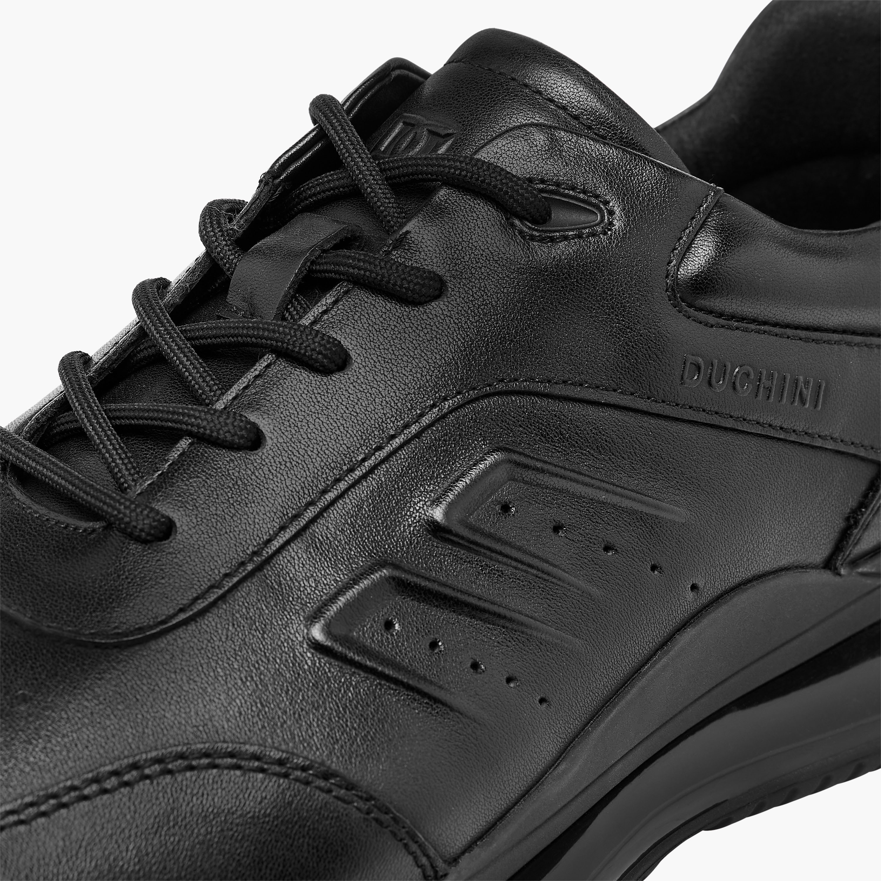 Duchini Men's Leather Panelled Lace-Up Sneakers-men-shoes-sneakers-image-4