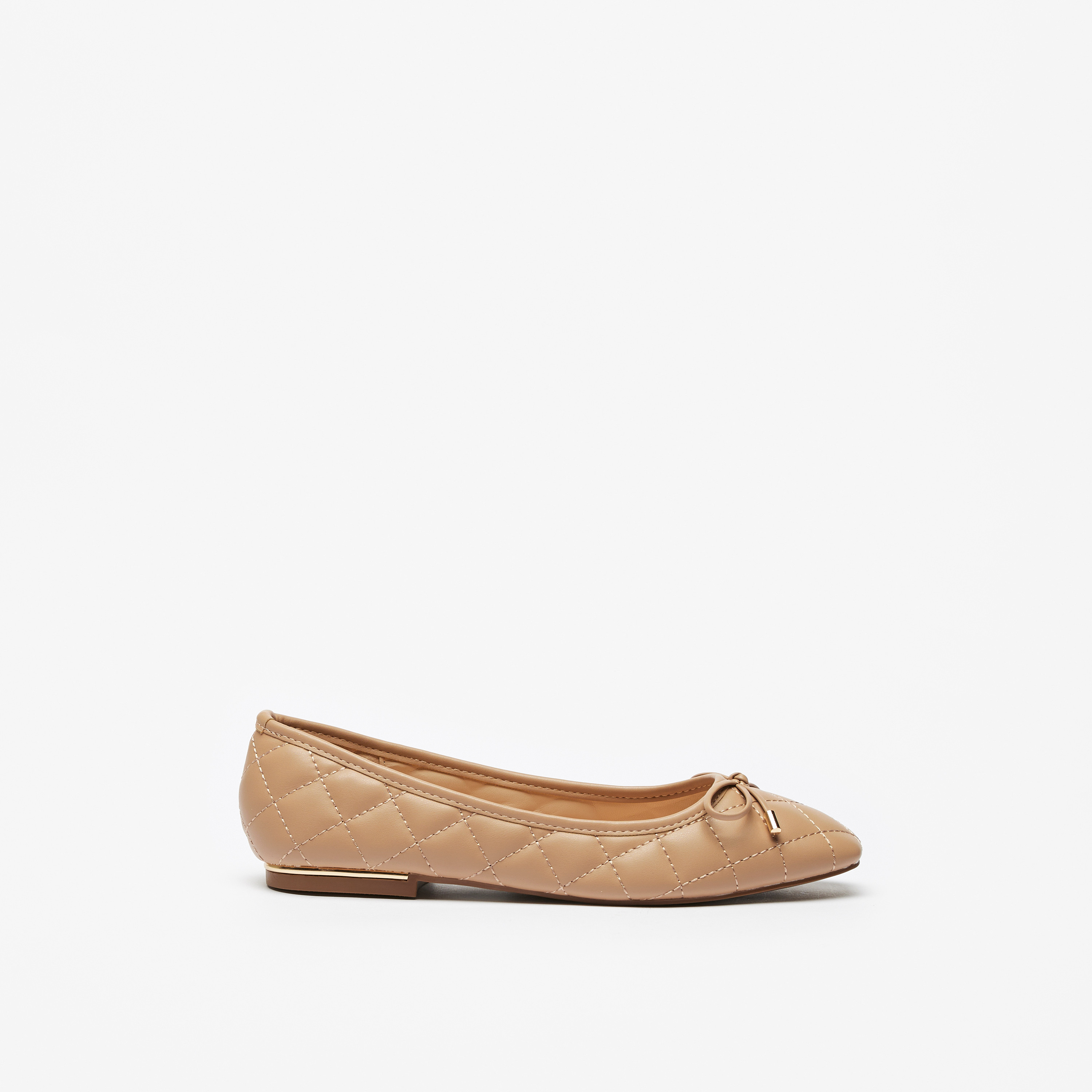 Celeste Women's Quilted Slip-On Square Toe Ballerina Shoes with Bow Accent-women-shoes-ballerinas-image-3