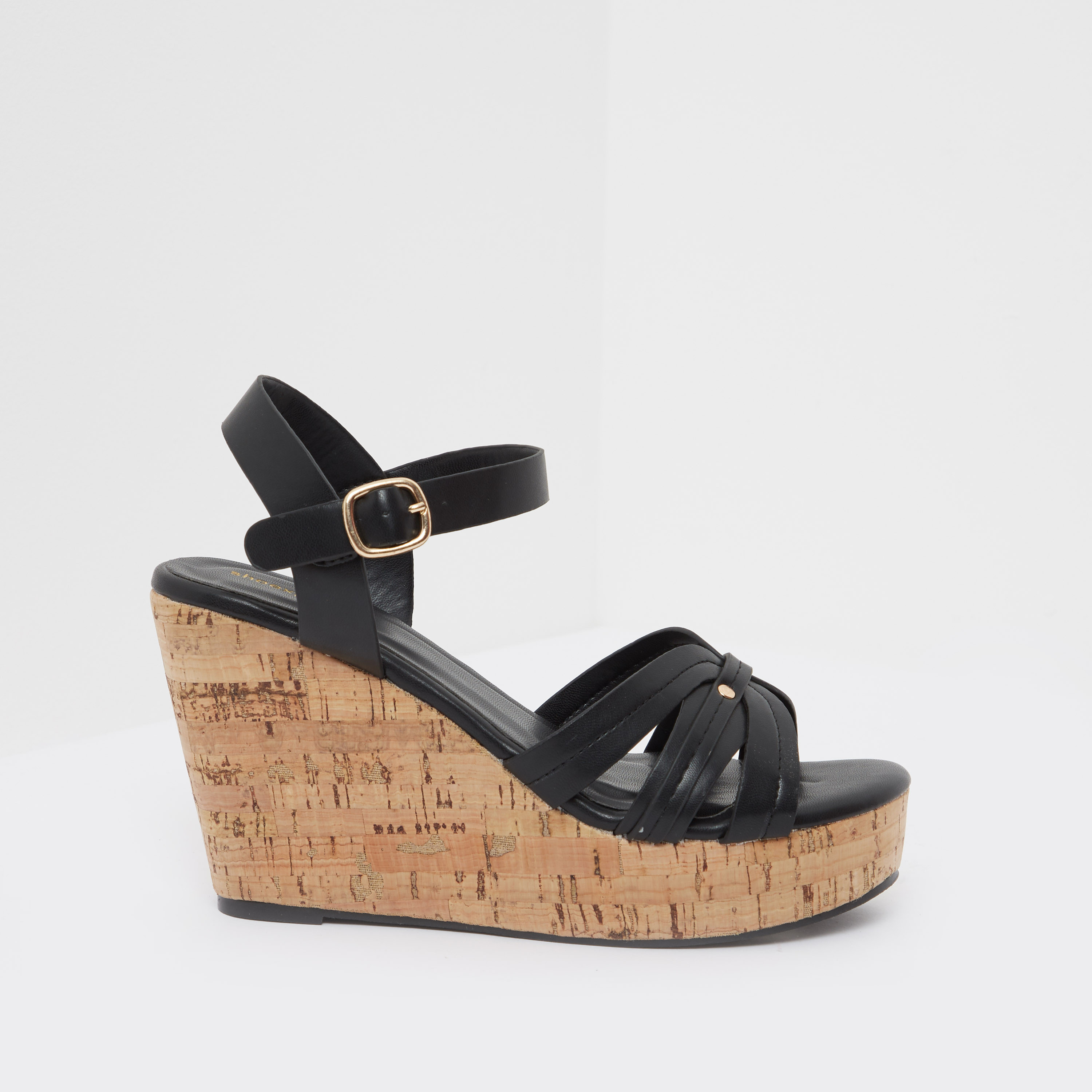 Strappy wedge hot sale sandals