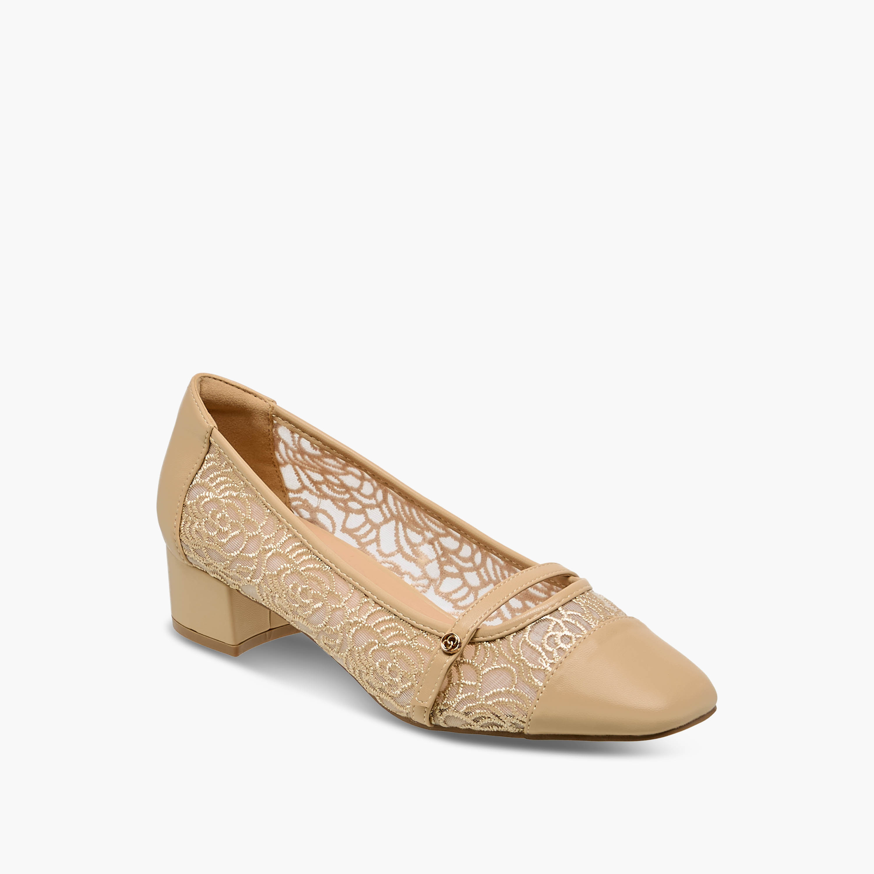 حذاء بومب بكعب سميك وتفاصيل دانتيل للنساء من سيليست-women-shoes-sandals-heeled-image-3