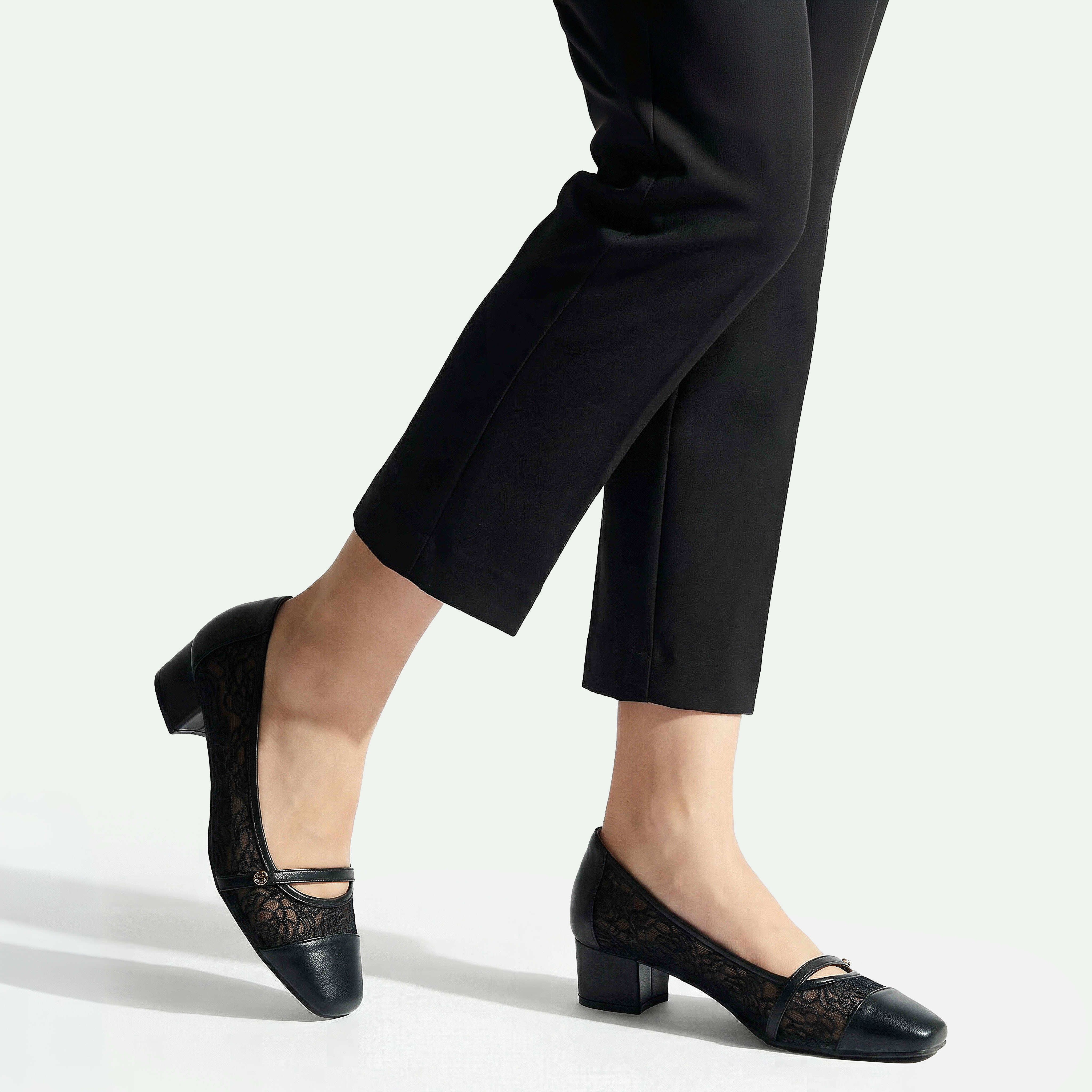 Celeste Women Lace Detail Block Heel Pumps-women-shoes-heels-image-2