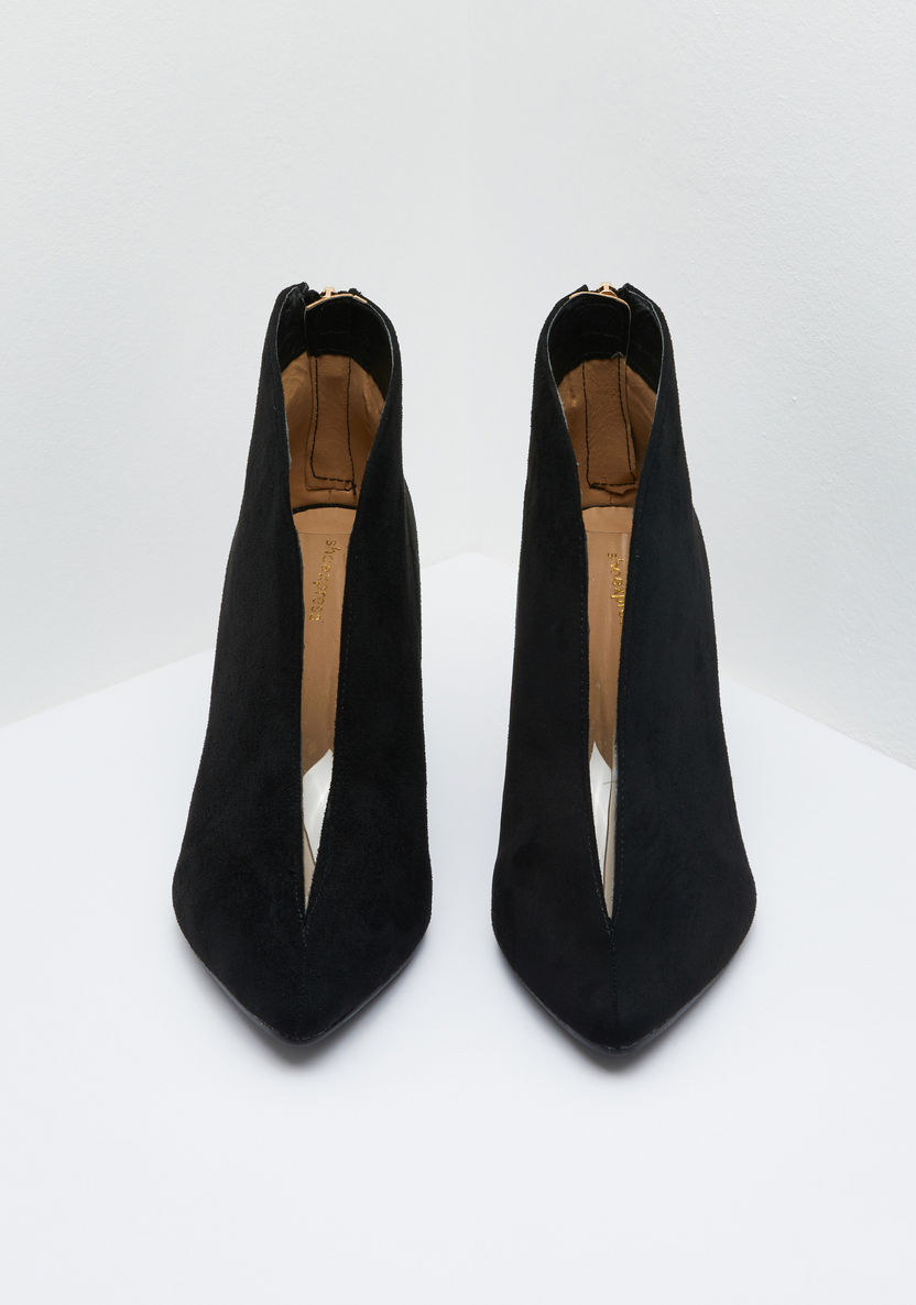 High-Top Stiletto Heels with Zip Closure-Women%27s Heel Shoes-image-1