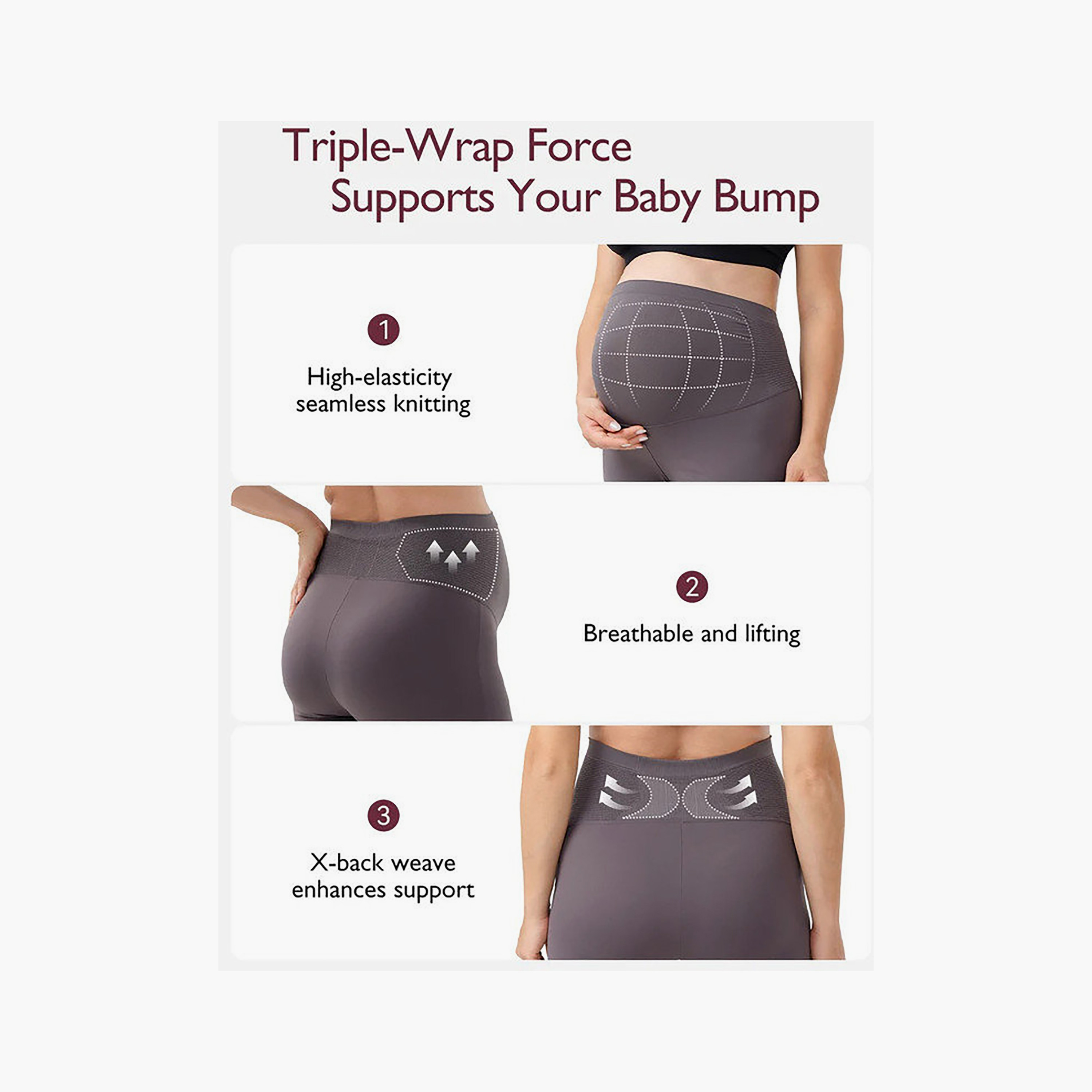 ليجنز رياضي للحوامل قابل للتمدد من موم كوزي-women-clothing-maternity-bottoms-image-4