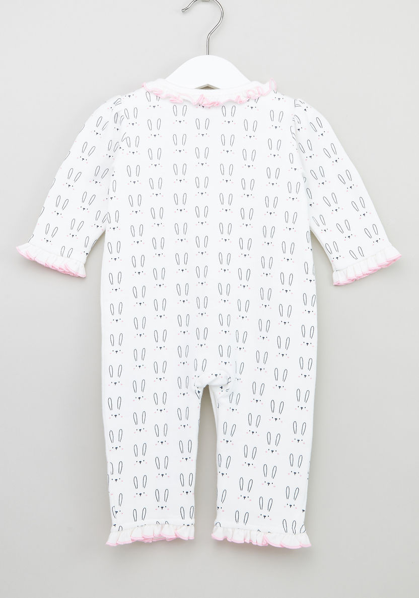 Juniors Printed Sleepsuit with Applique and Long Sleeves-Sleepsuits-image-2