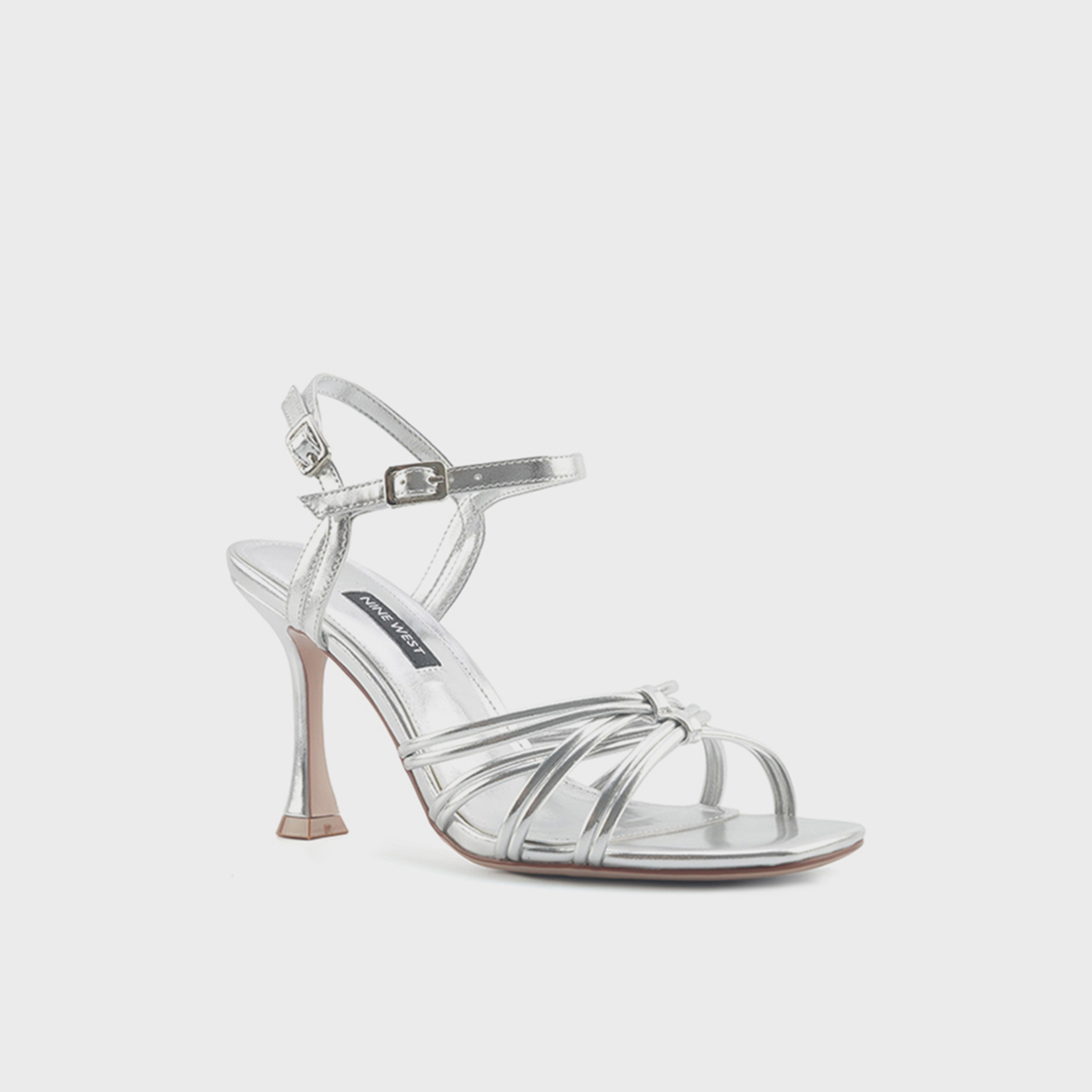 Nine West Women's Buckle Strap Flared Heel Sandals | MABRIL-6FX-women-shoes-sandals-heeled-image-1
