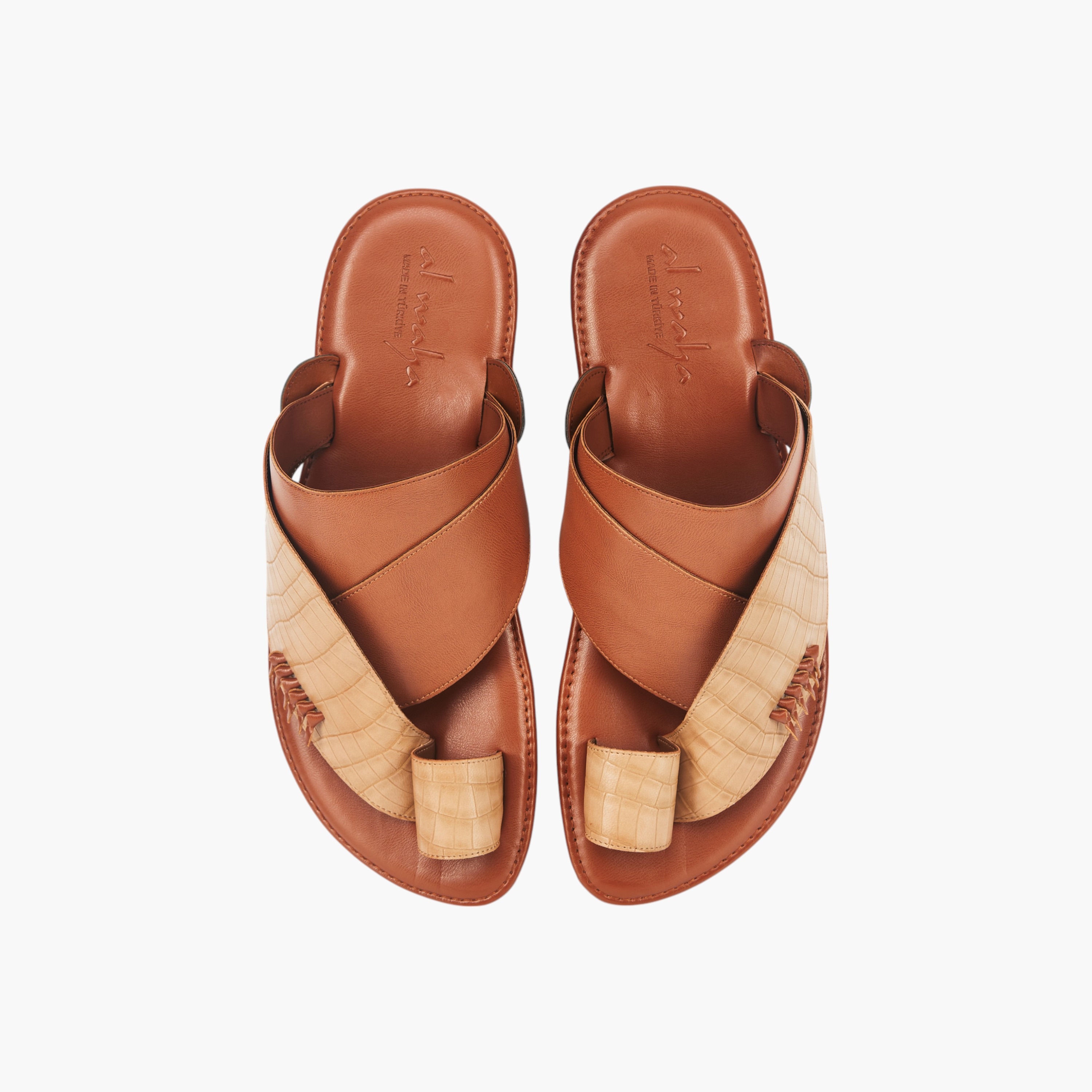 Al Waha Arabic Sandals with Toe Loop - Ramadan Collection-men-shoes-sandals-image-1