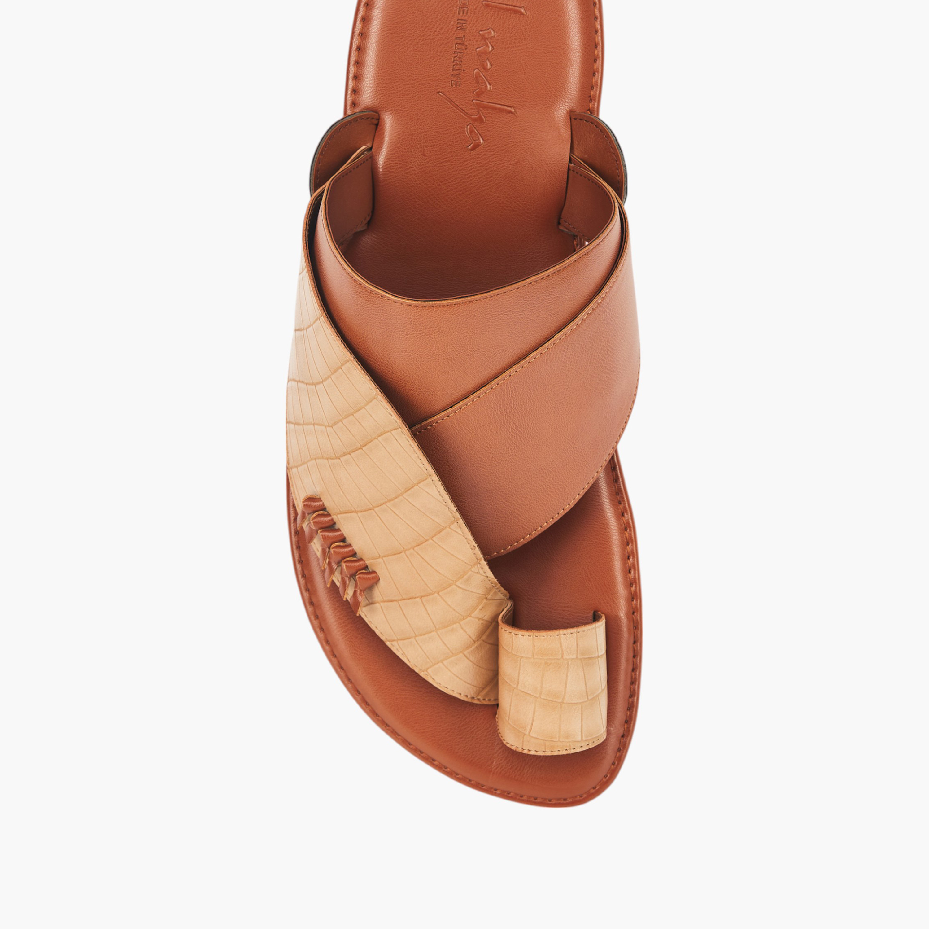 Al Waha Arabic Sandals with Toe Loop - Ramadan Collection-men-shoes-sandals-image-3