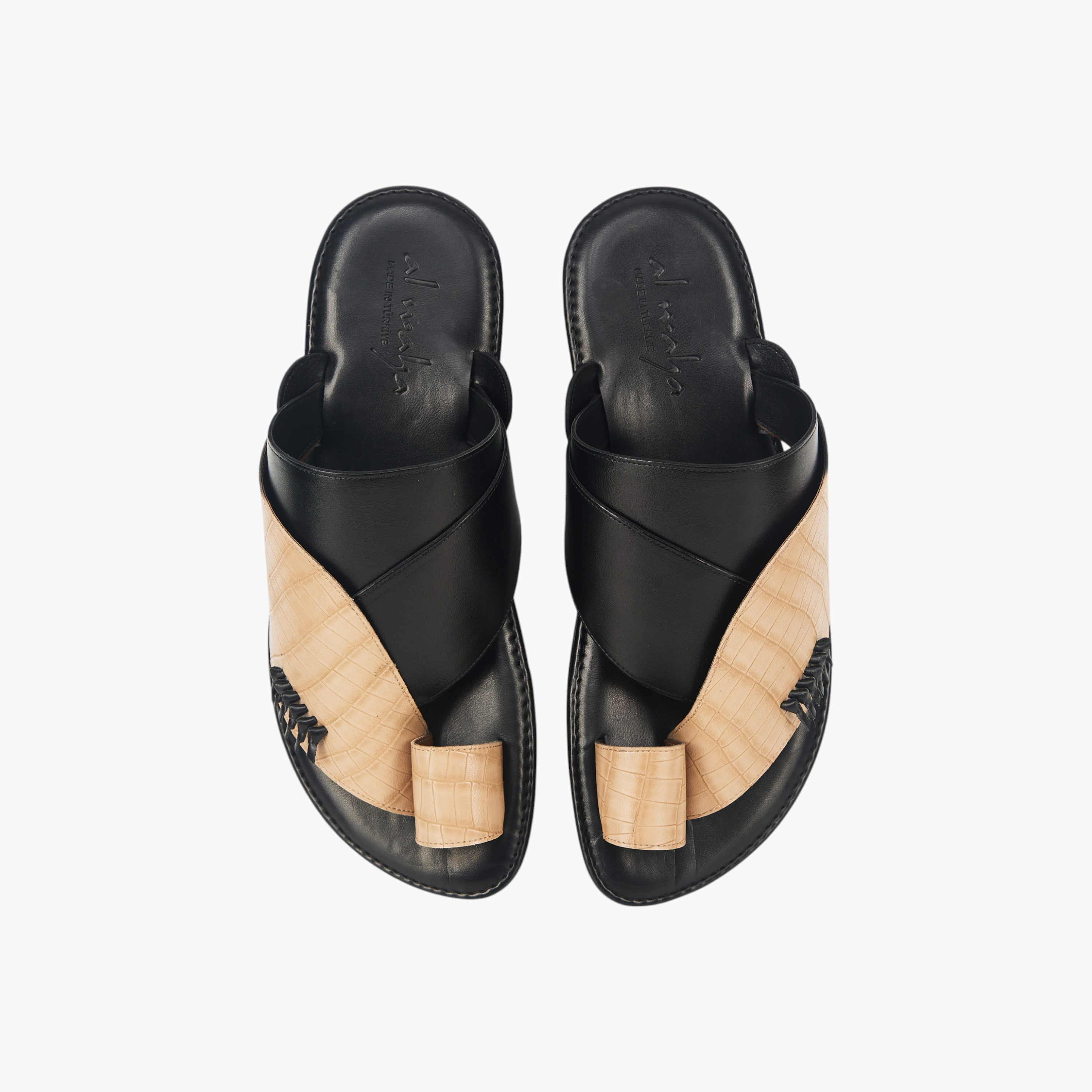 Al Waha Arabic Sandals with Toe Loop - Ramadan Collection-men-shoes-sandals-image-1