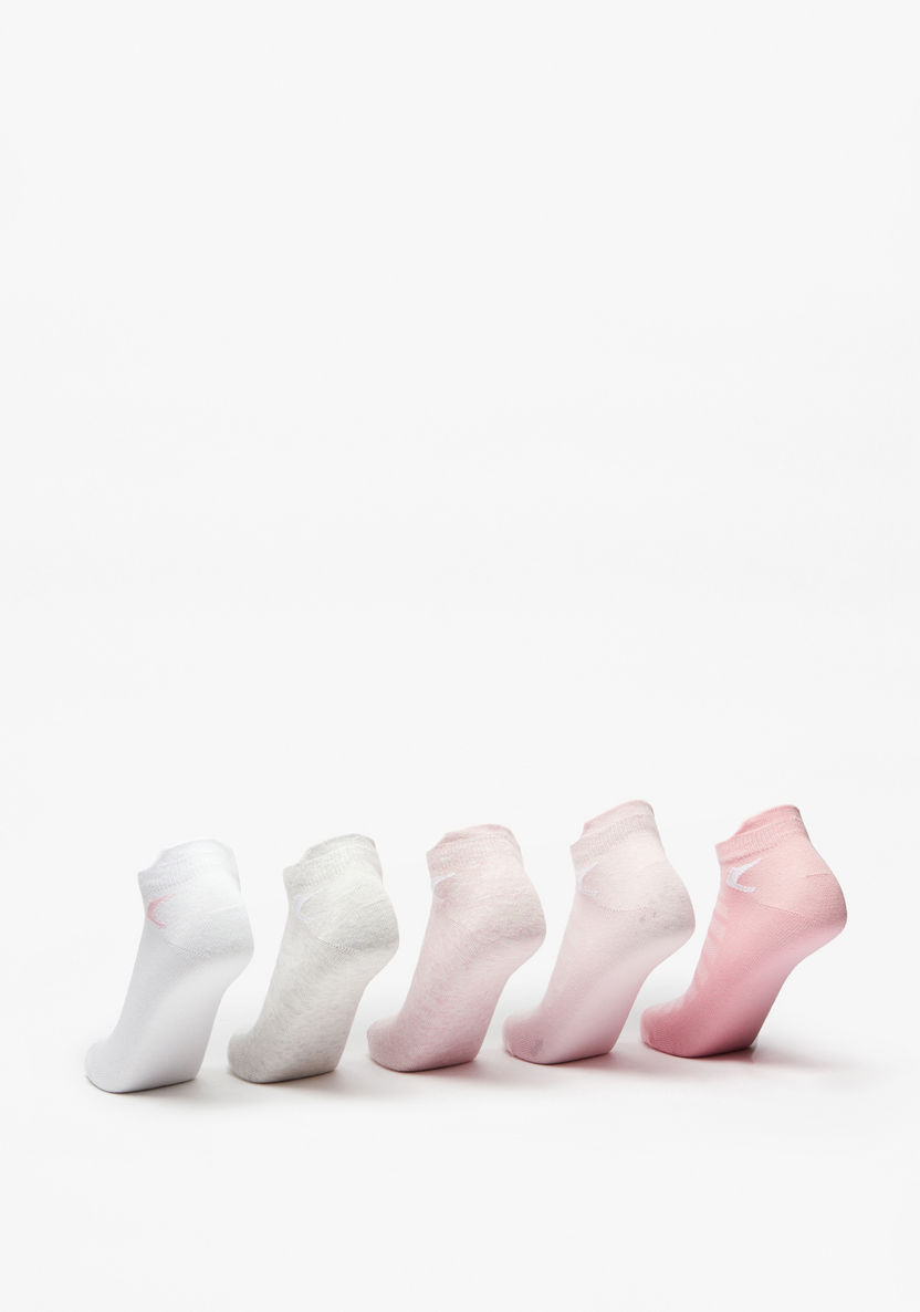 Dash Textured Ankle Length Socks - Set of 5-Girl%27s Socks & Tights-image-2