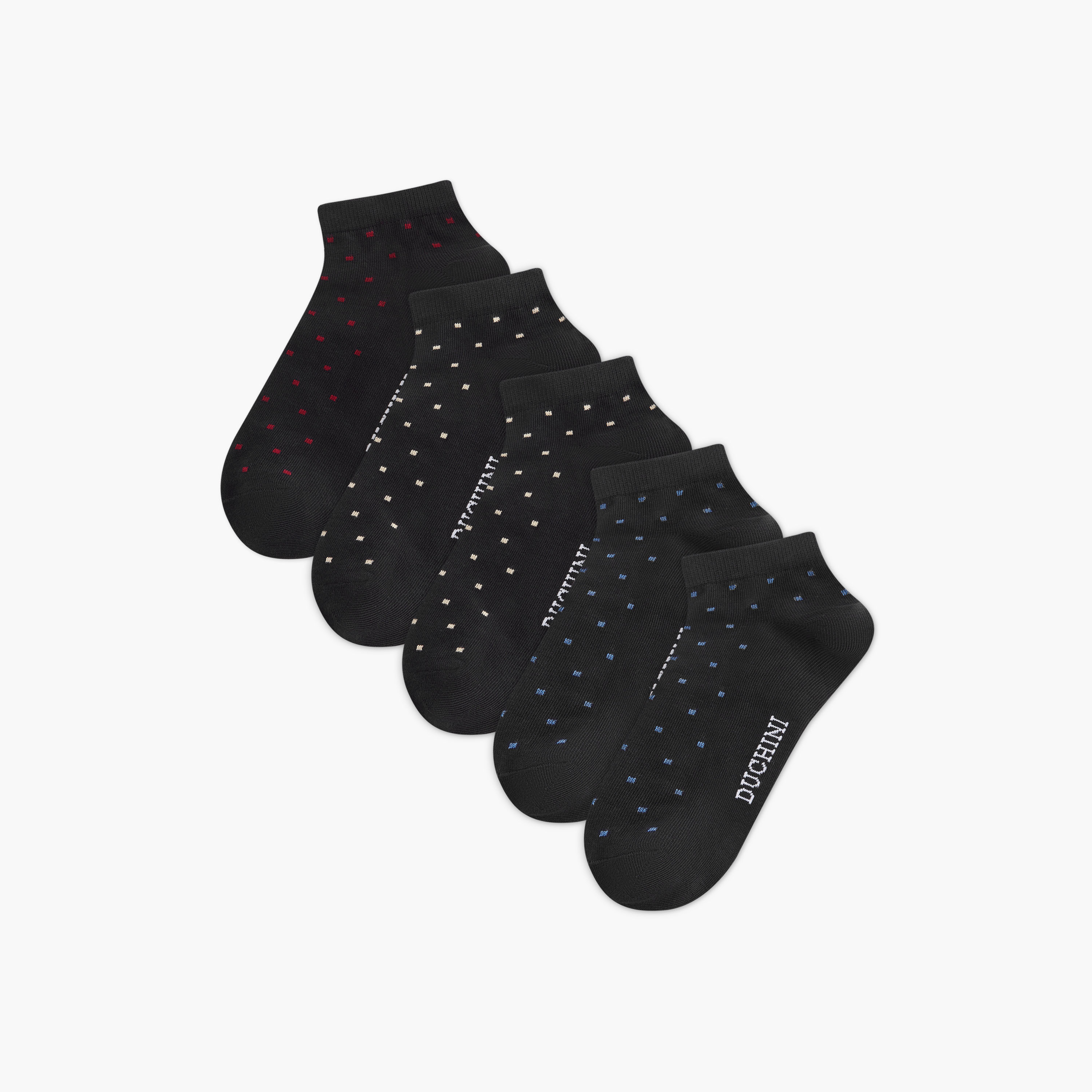 طقم جوارب بطول الكاحل 5 أزواج غير وبريّة من  وبطبعات يونيكورن من دوتشيني-men-socks-image-1