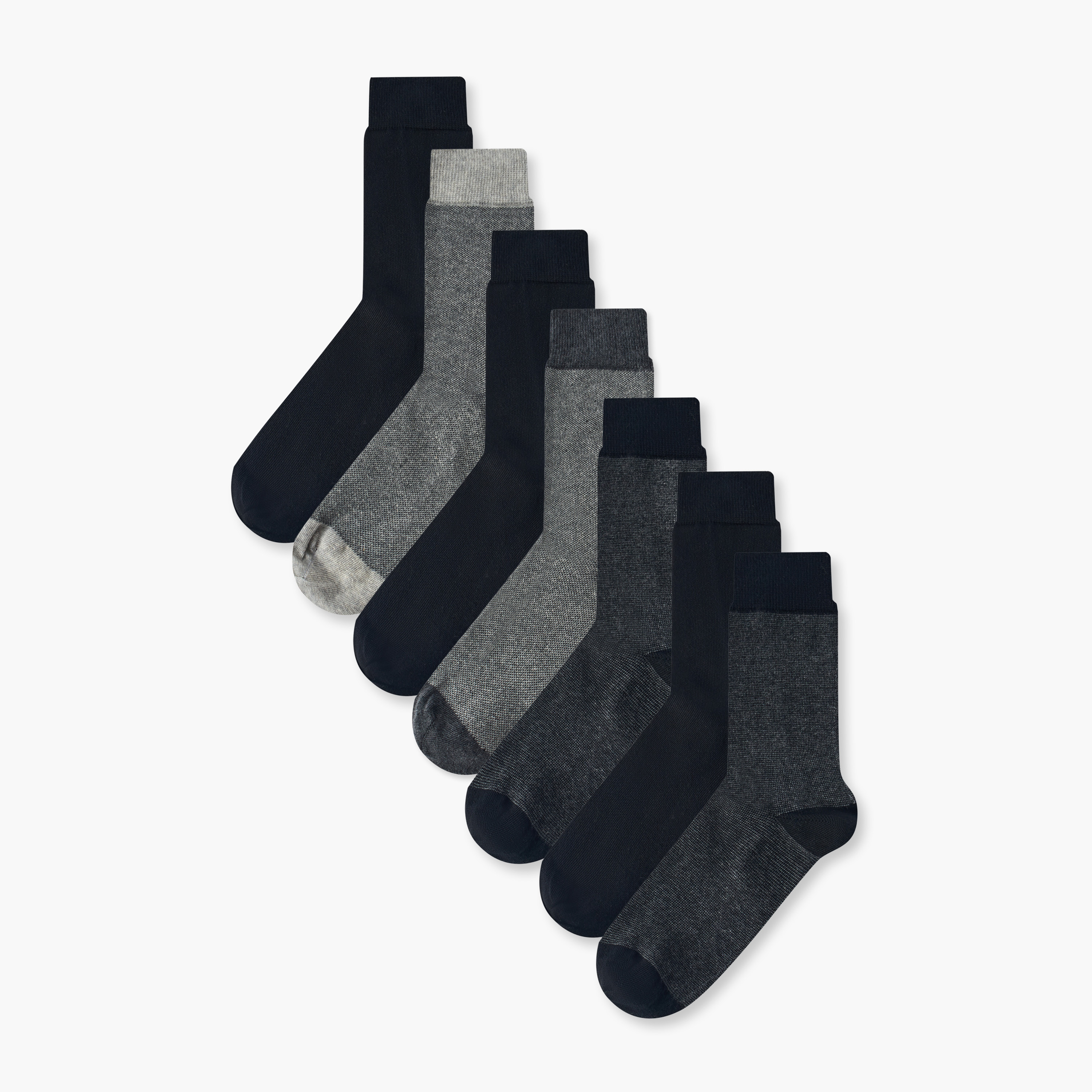 طقم جوارب بطول متوسط للرجال من دوشيني 7 أزواج-men-socks-image-1