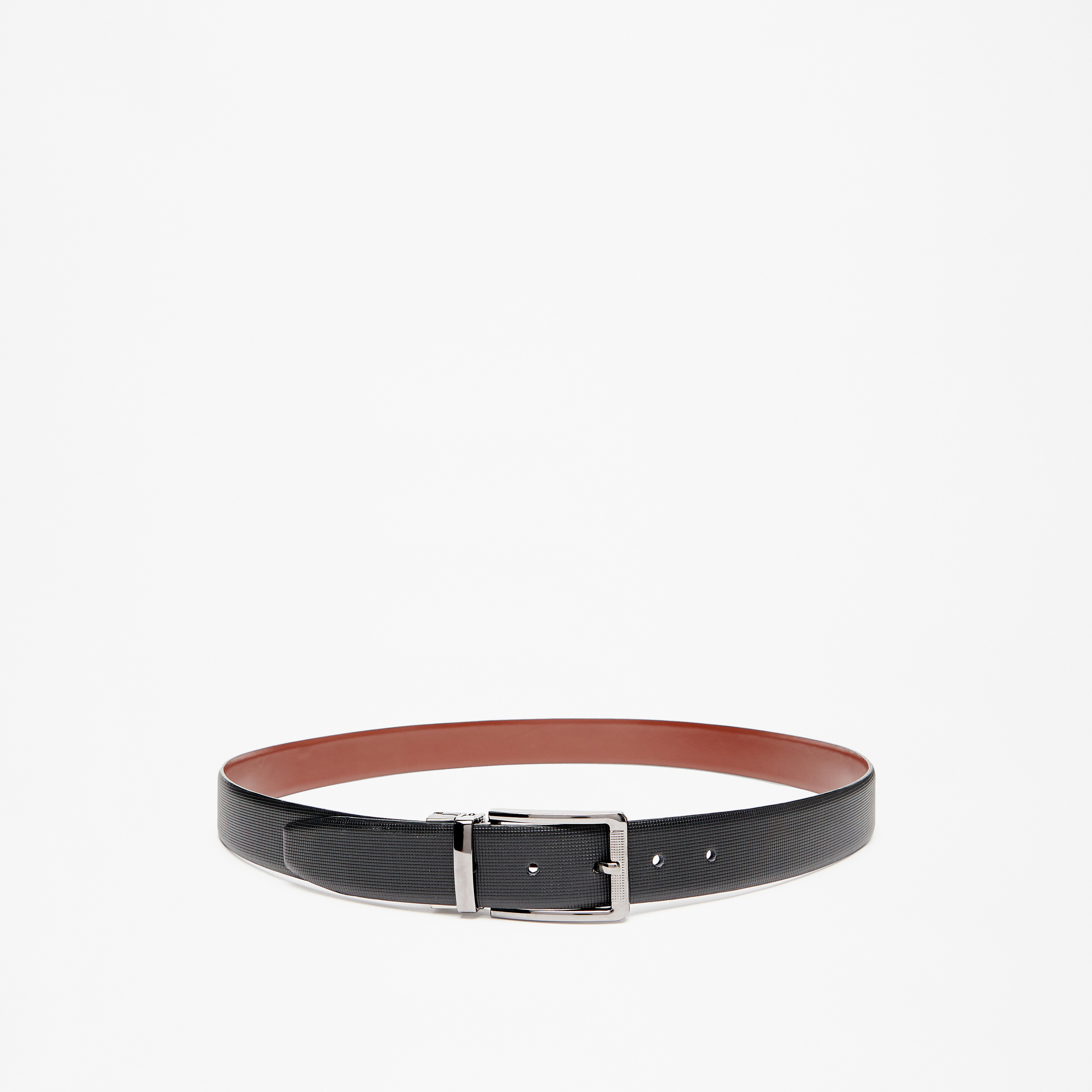 Duchini Textured Belt with Pin Buckle Closure-men-beltsandwallets-belts-image-1