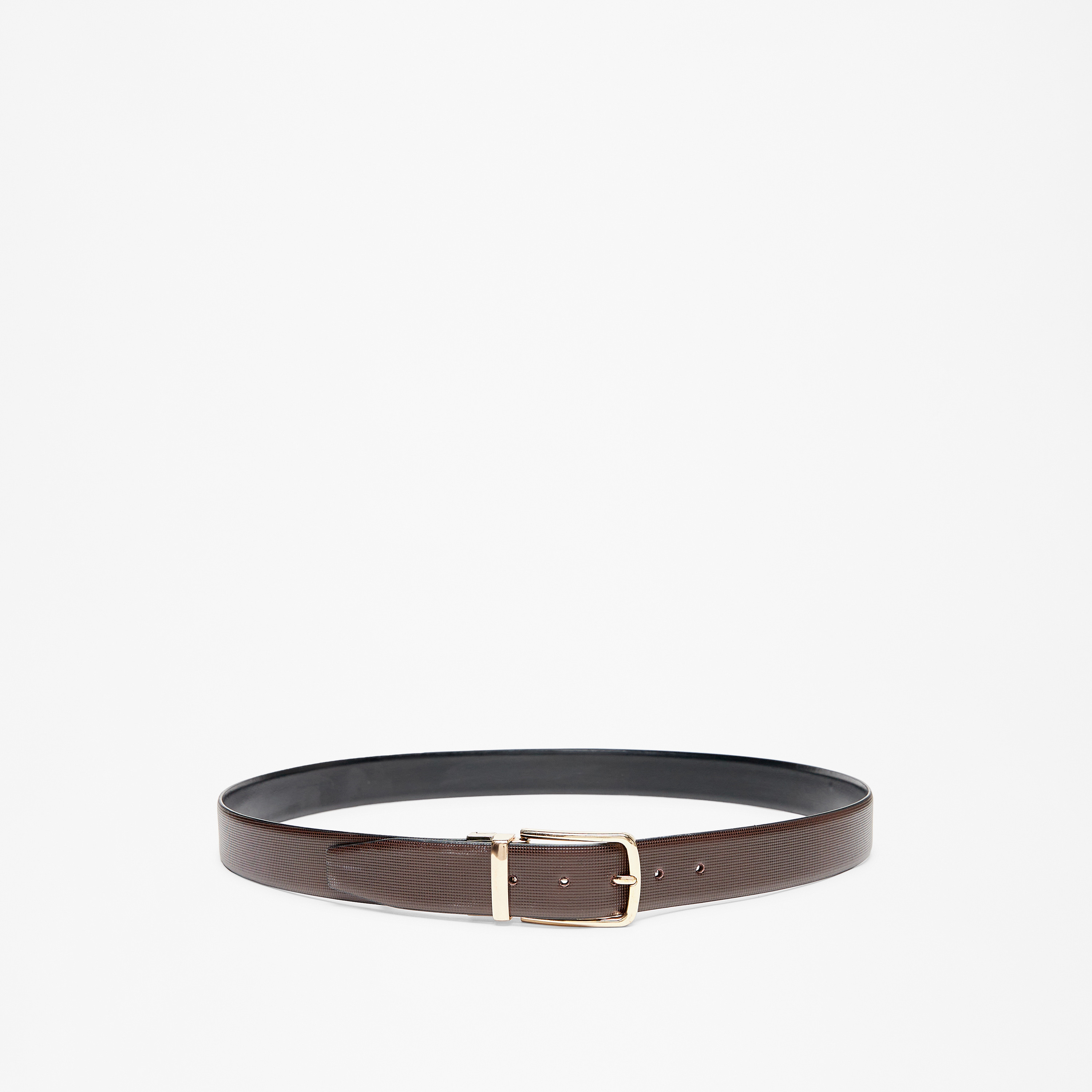 حزام بارز الملمس بإبزيم إغلاق من دوتشيني-men-beltsandwallets-belts-image-6