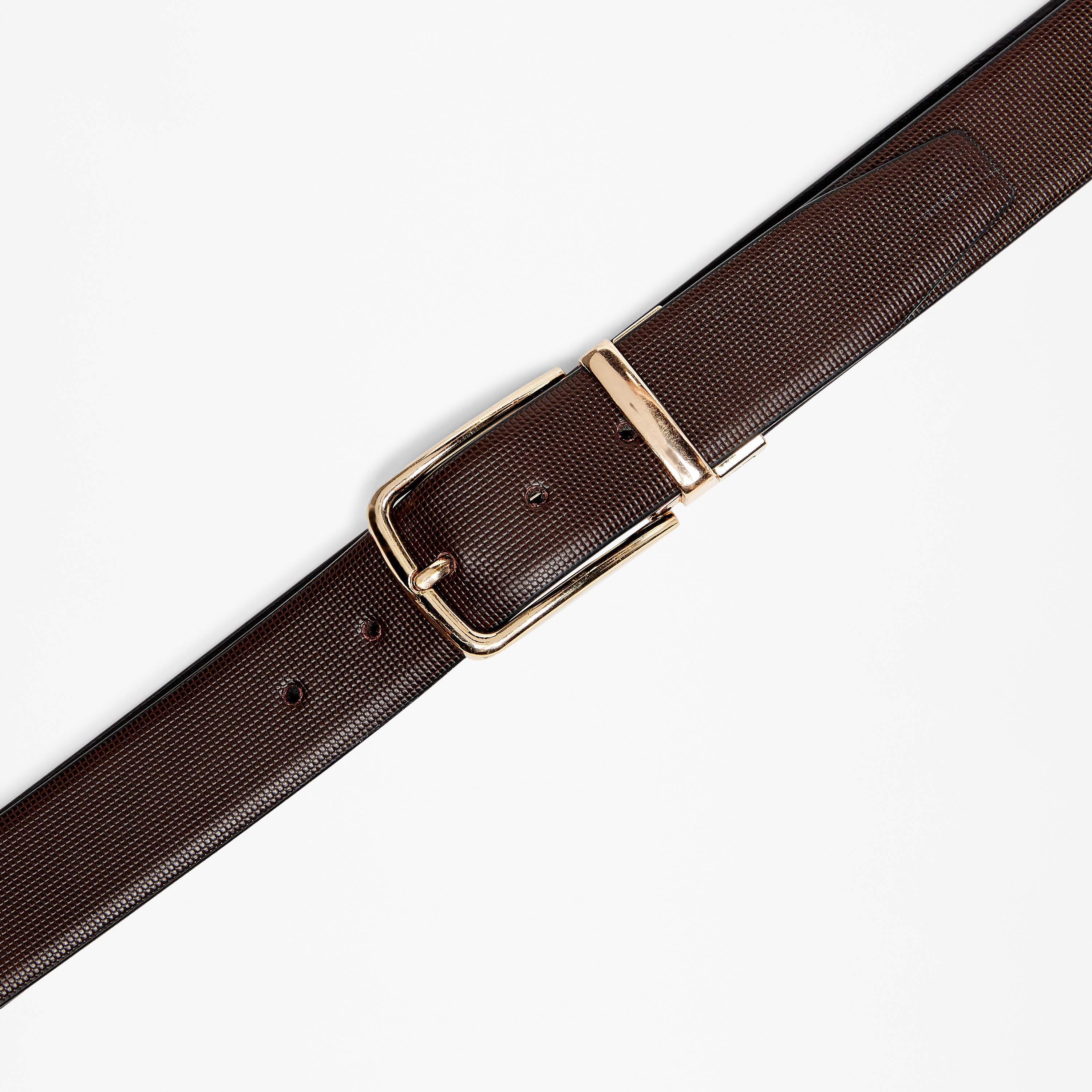 حزام بارز الملمس بإبزيم إغلاق من دوتشيني-men-beltsandwallets-belts-image-8