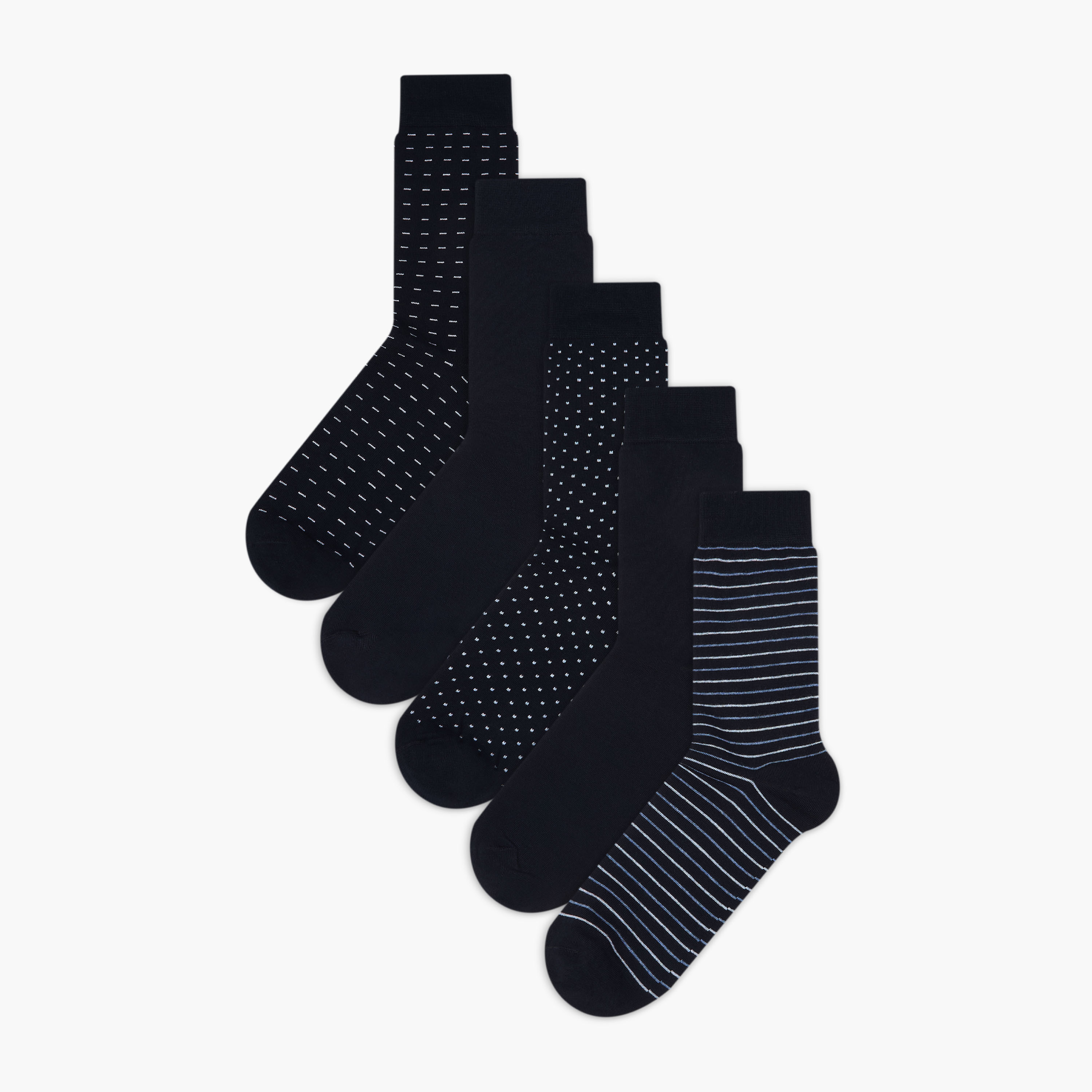 طقم جوارب 5 أزواج بطول ربلة الساق للرجال من دوتشيني-men-socks-image-1
