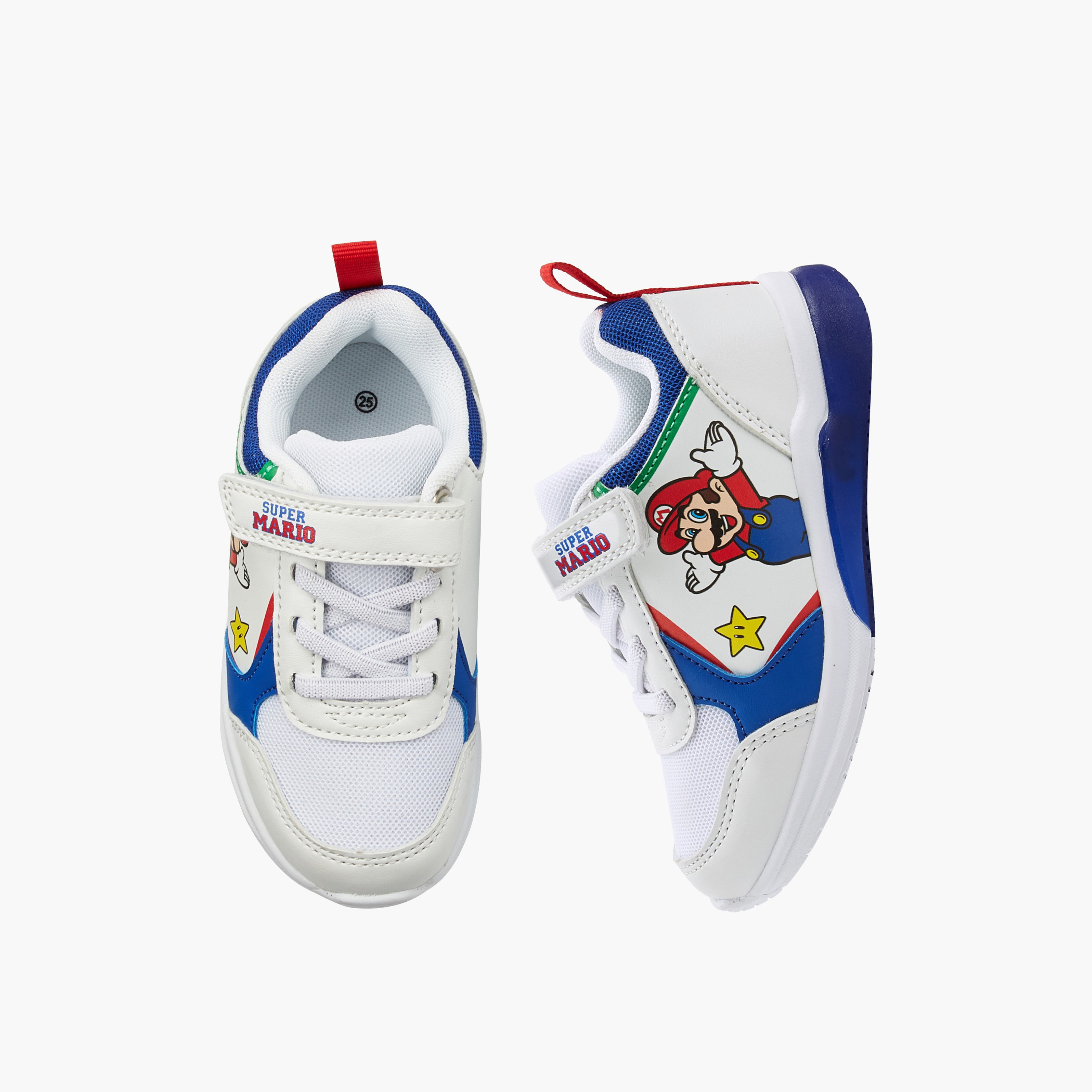 حذاء سنيكرز للكاحل بشريط إغلاق لاصق للأولاد من سوبر ماريو-boys-shoes-sneakers-image-1