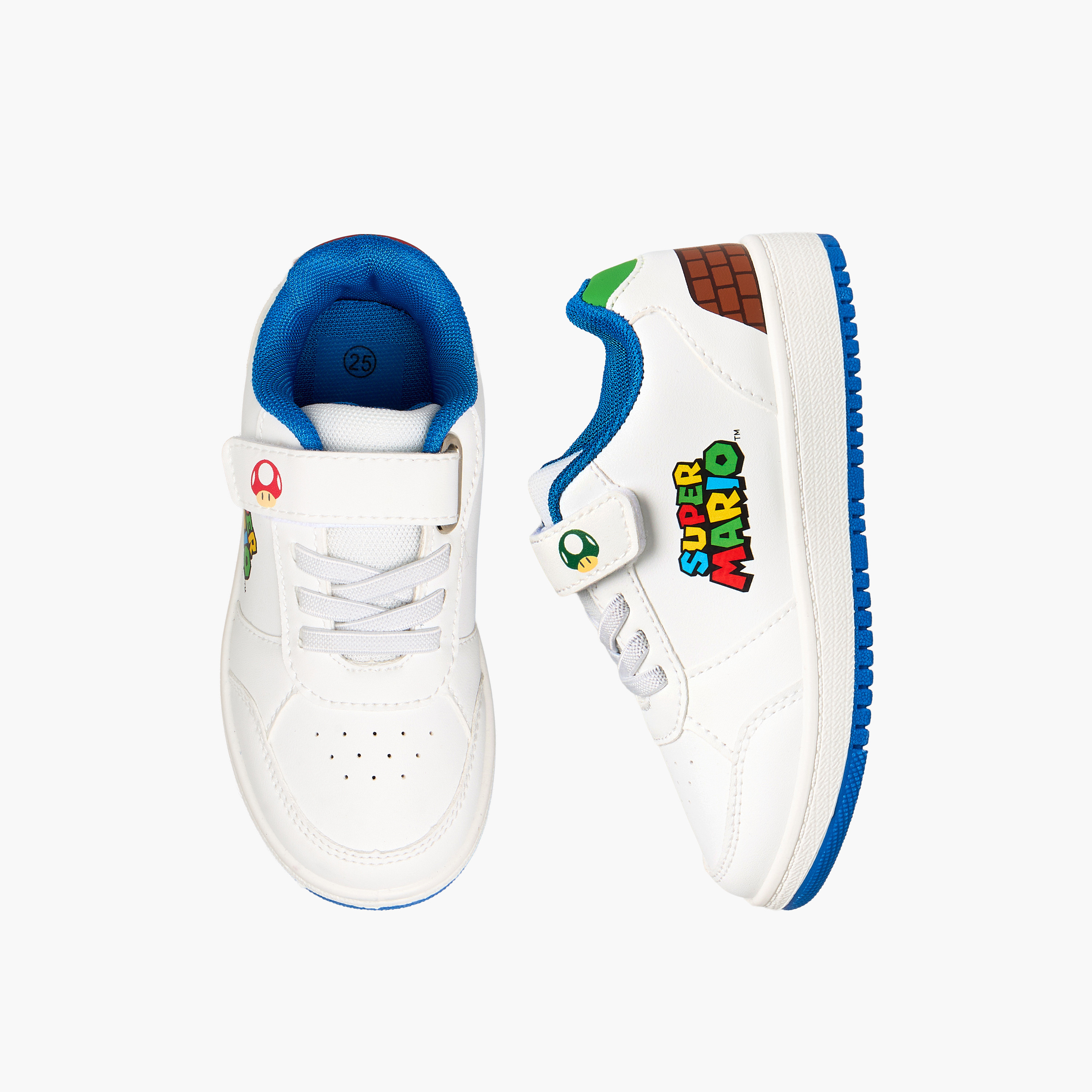 Super Mario Boys Hook and Loop Ankle Sneakers-boys-shoes-sneakers-image-1