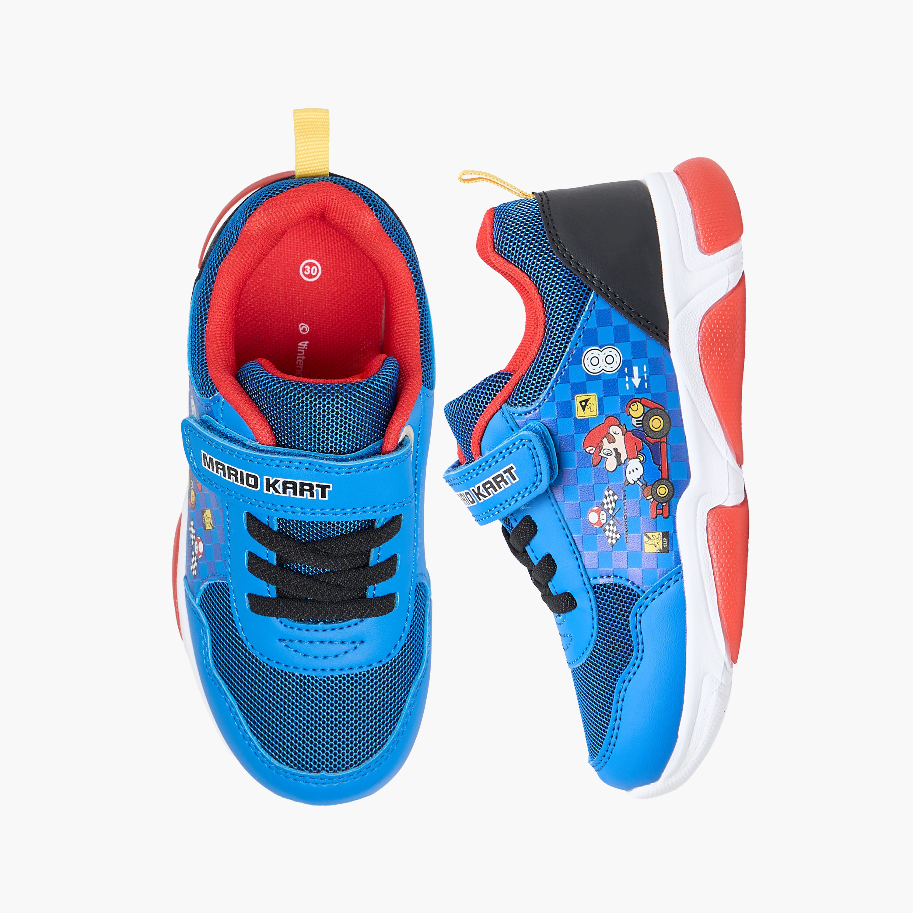 Super Mario Boys Hook & Loop Light-Up Sneakers-boys-shoes-sneakers-image-1