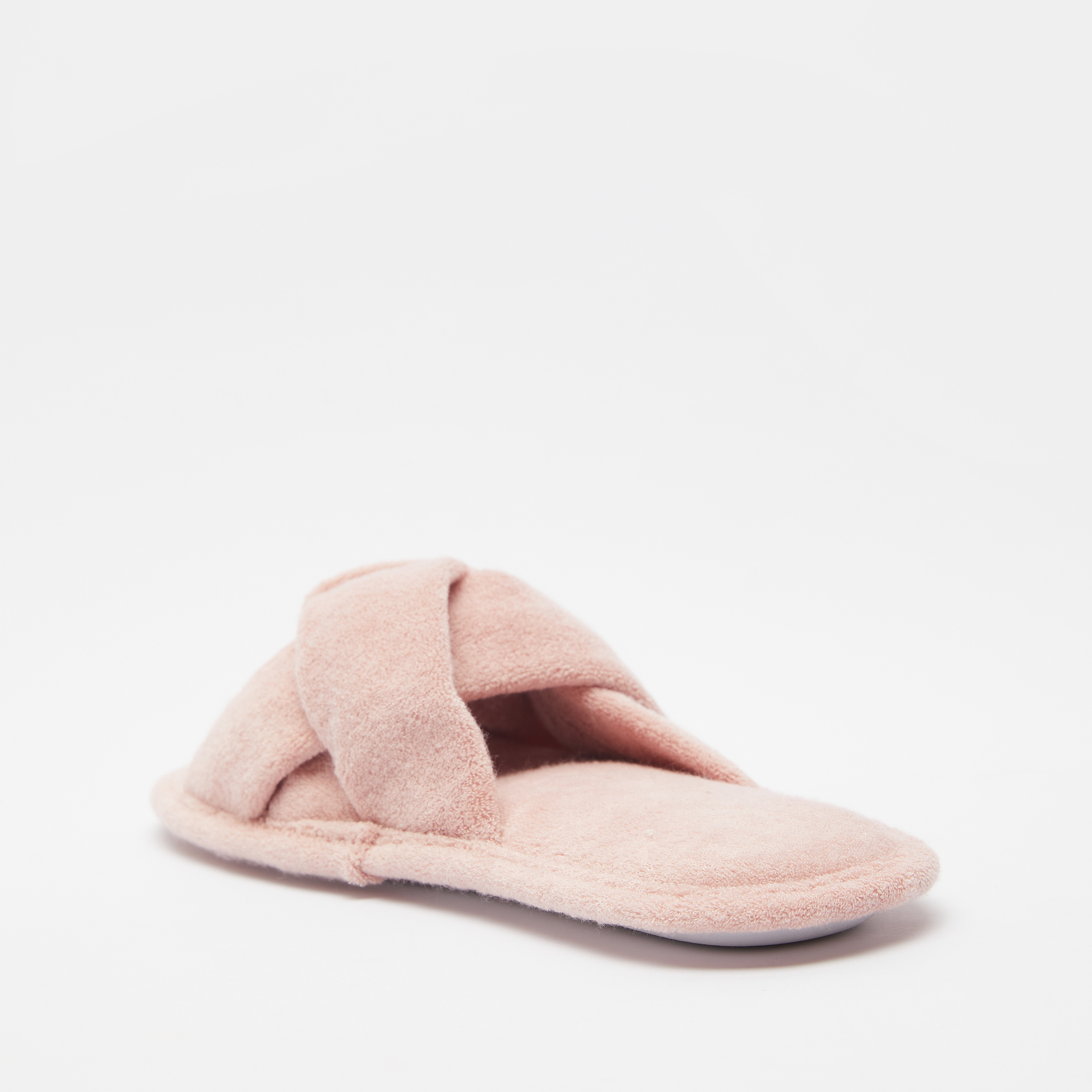 شبشب غرفة نوم سهل الارتداء بتفاصيل مخمليّة وزخارف-women-shoes-bedroomslippers-image-4