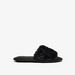 Fur Detail Slip-On Slides-Women%27s Bedroom Slippers-thumbnailMobile-0