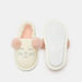 Embroidered Bedroom Slippers with Pom-Pom Detail-Girl%27s Bedroom Slippers-thumbnailMobile-4