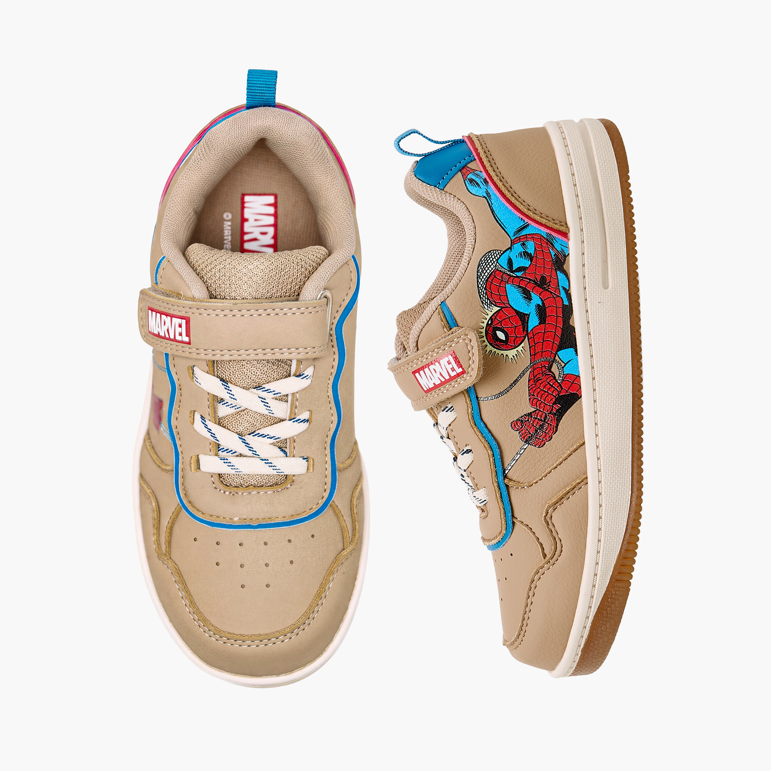 Marvel Boys Spider-Man Print Hook and Loop Ankle Sneakers-boys-shoes-sneakers-image-1