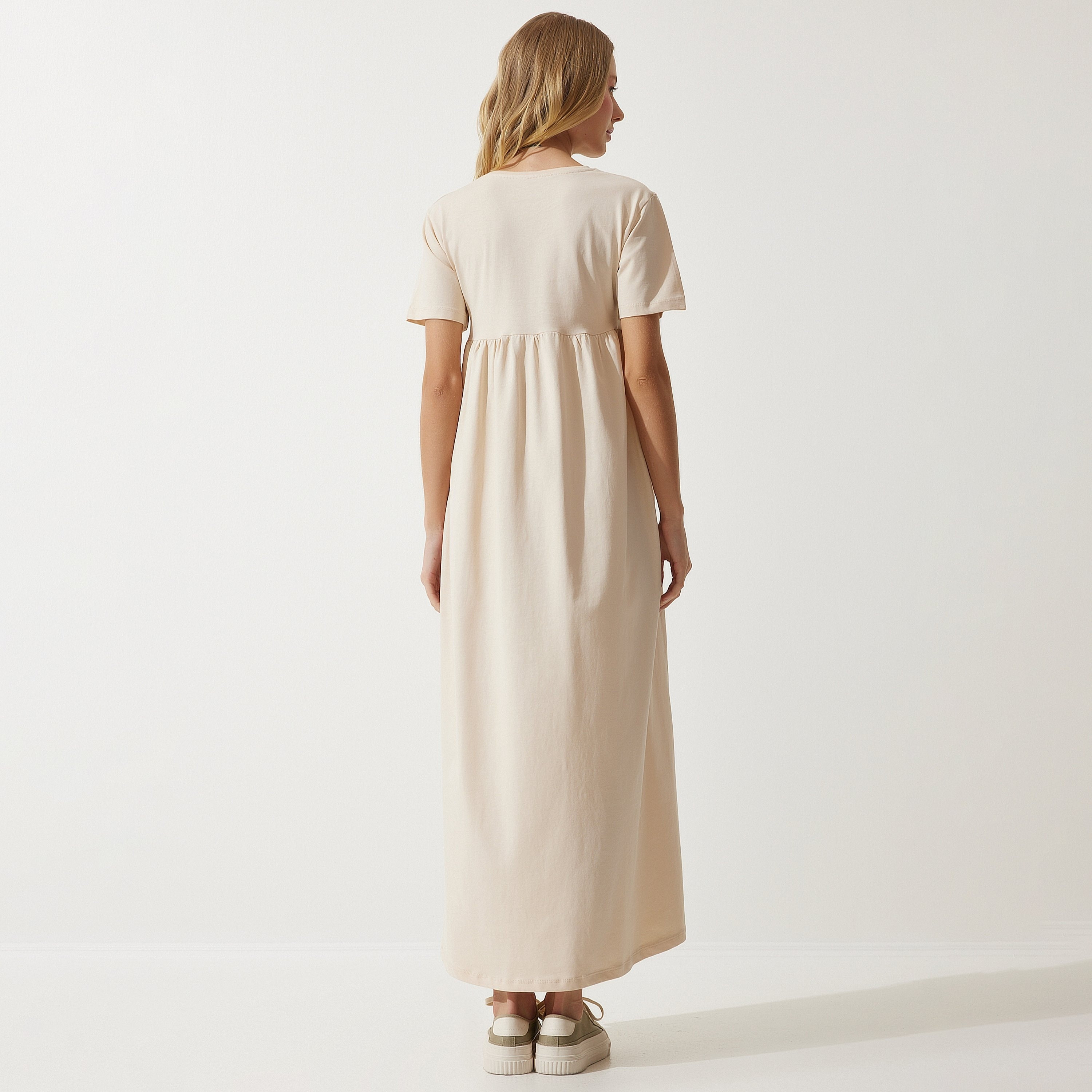فستان ماكسي نسائي بيج من إسطنبول السعادة-women-clothing-dresses-image-3