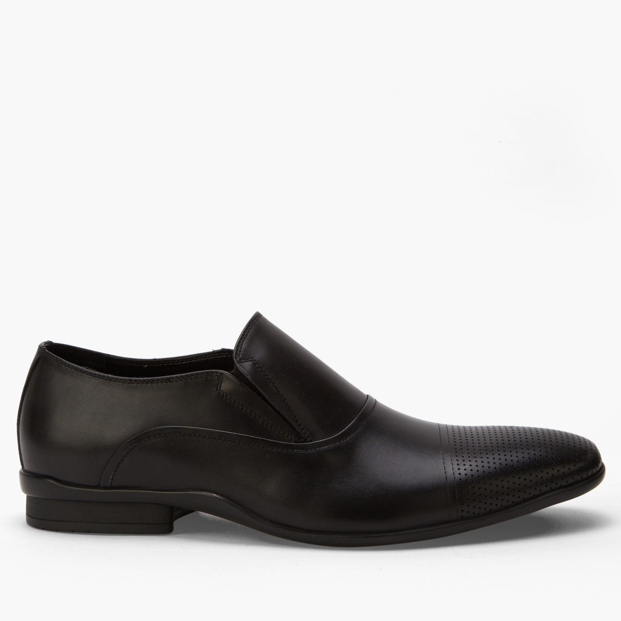 Mens black formal hot sale slip on shoes