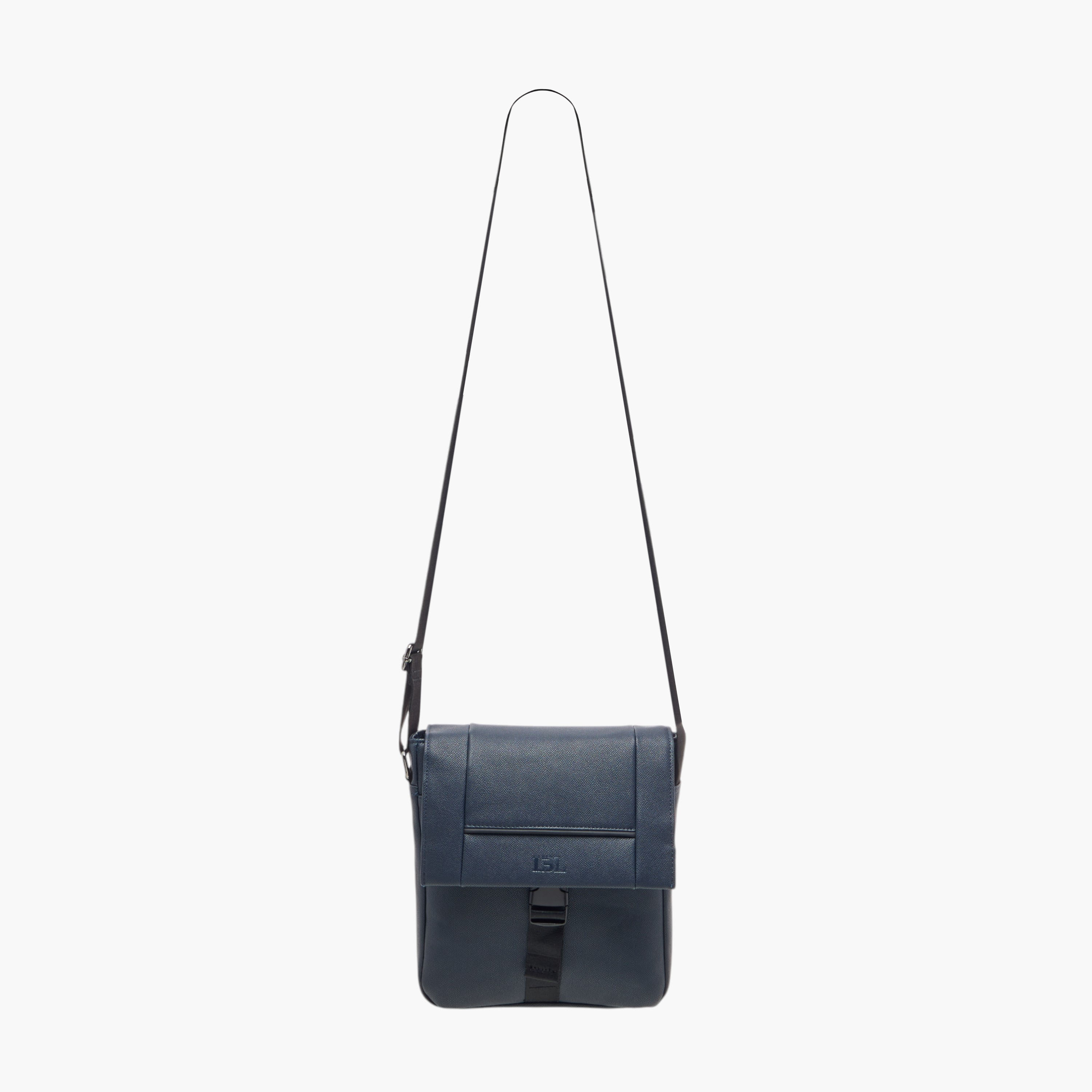 LBL by Shoexpress Textured Crossbody Bag with Adjustable Strap-men-bags-image-2
