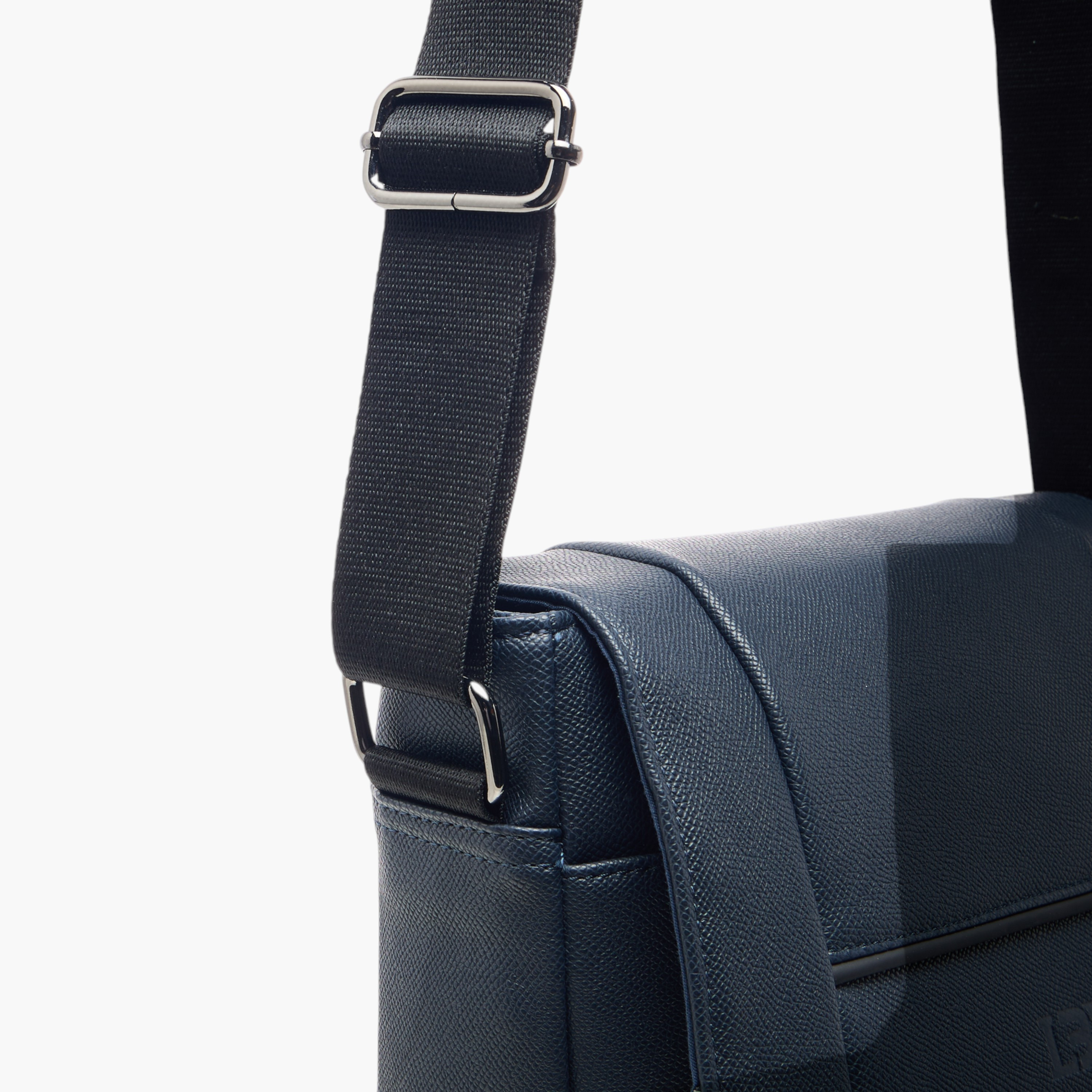 LBL by Shoexpress Textured Crossbody Bag with Adjustable Strap-men-bags-image-5