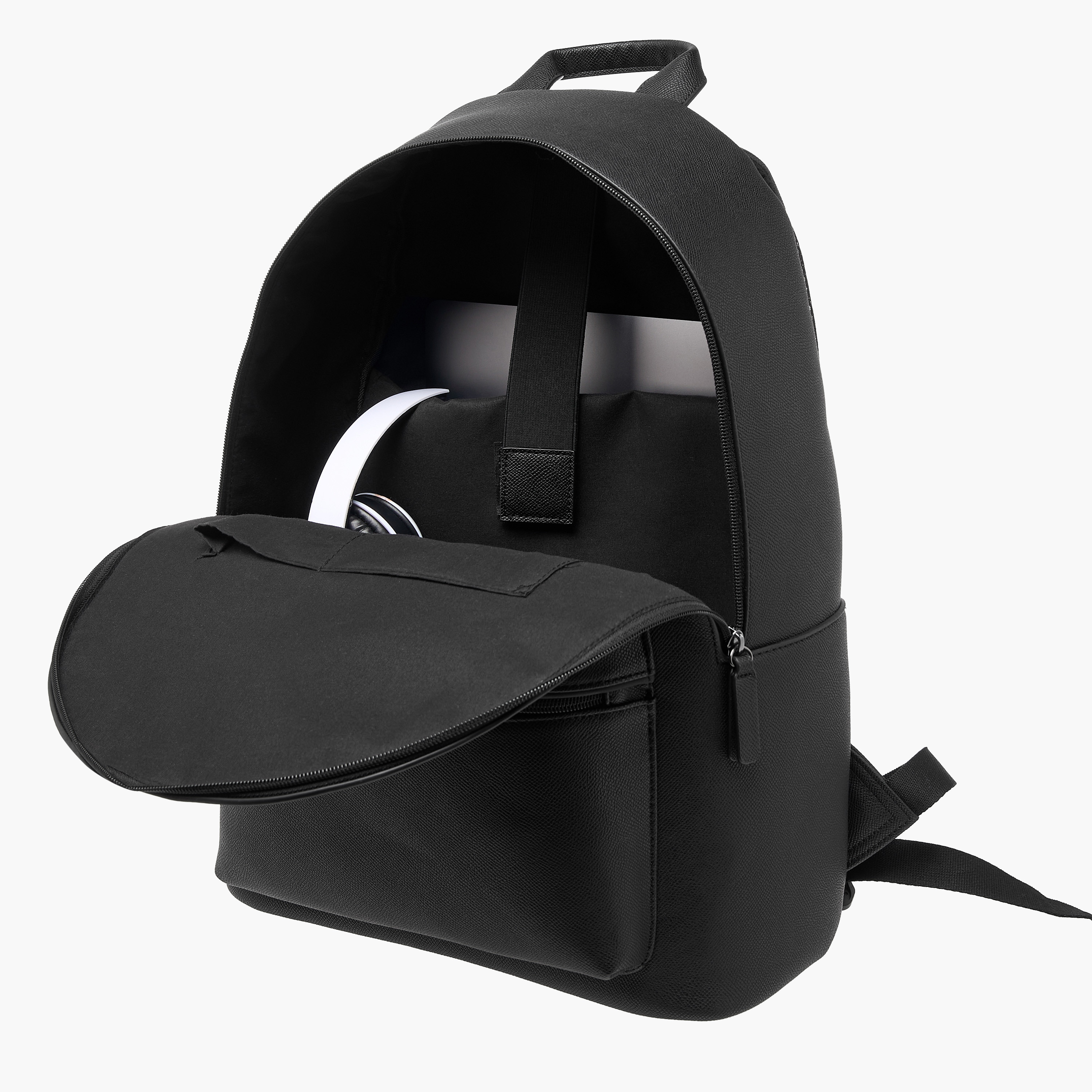 LBL by Shoexpress Textured Backpack with Adjustable Straps and Zip Closure - 14x32x44 cm-women-bagsandwallets-backpacks-image-6